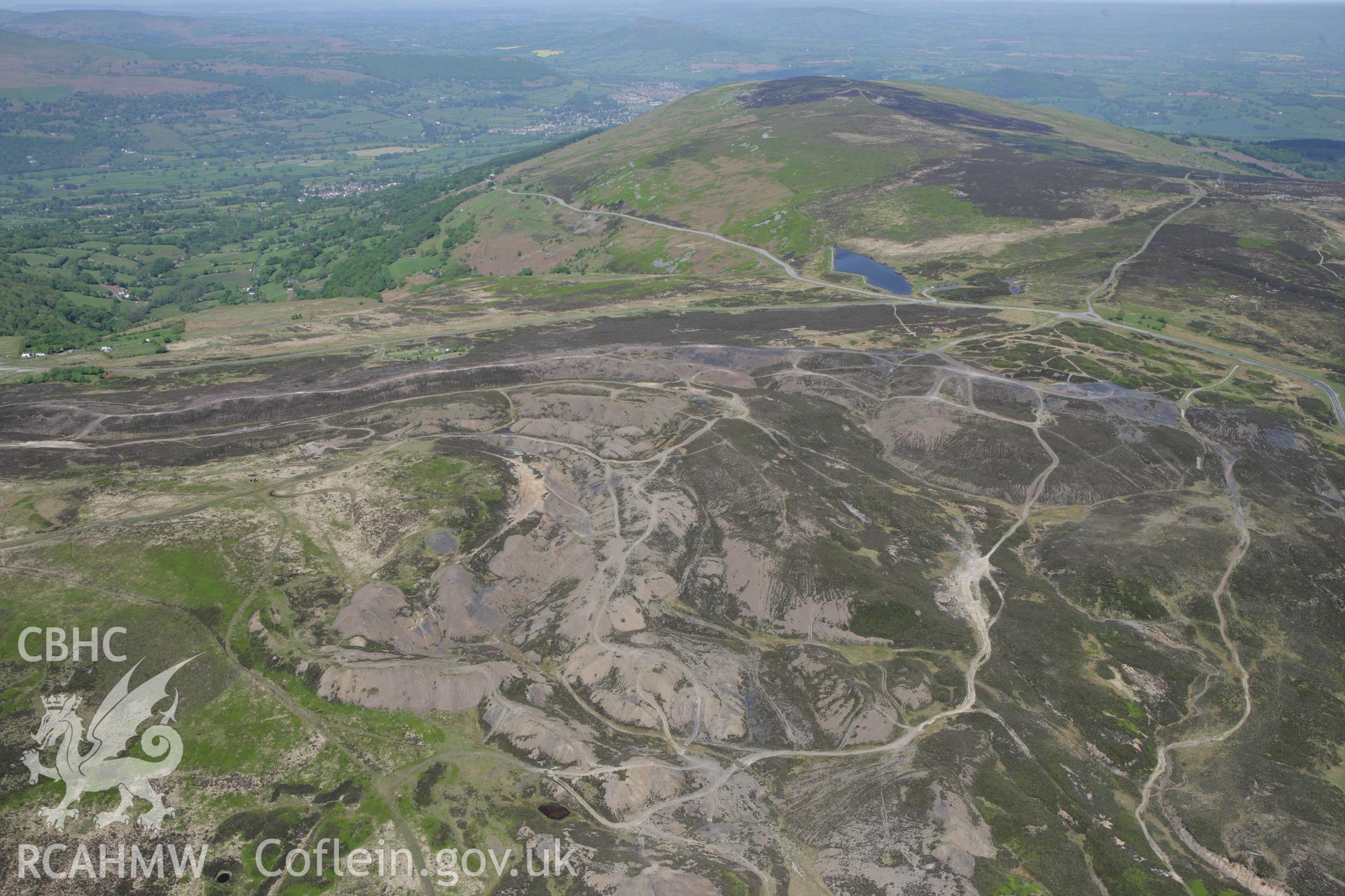 RCAHMW colour oblique photograph of Tir Abraham-Harry, Blaenavon. Taken by Toby Driver on 24/05/2010.