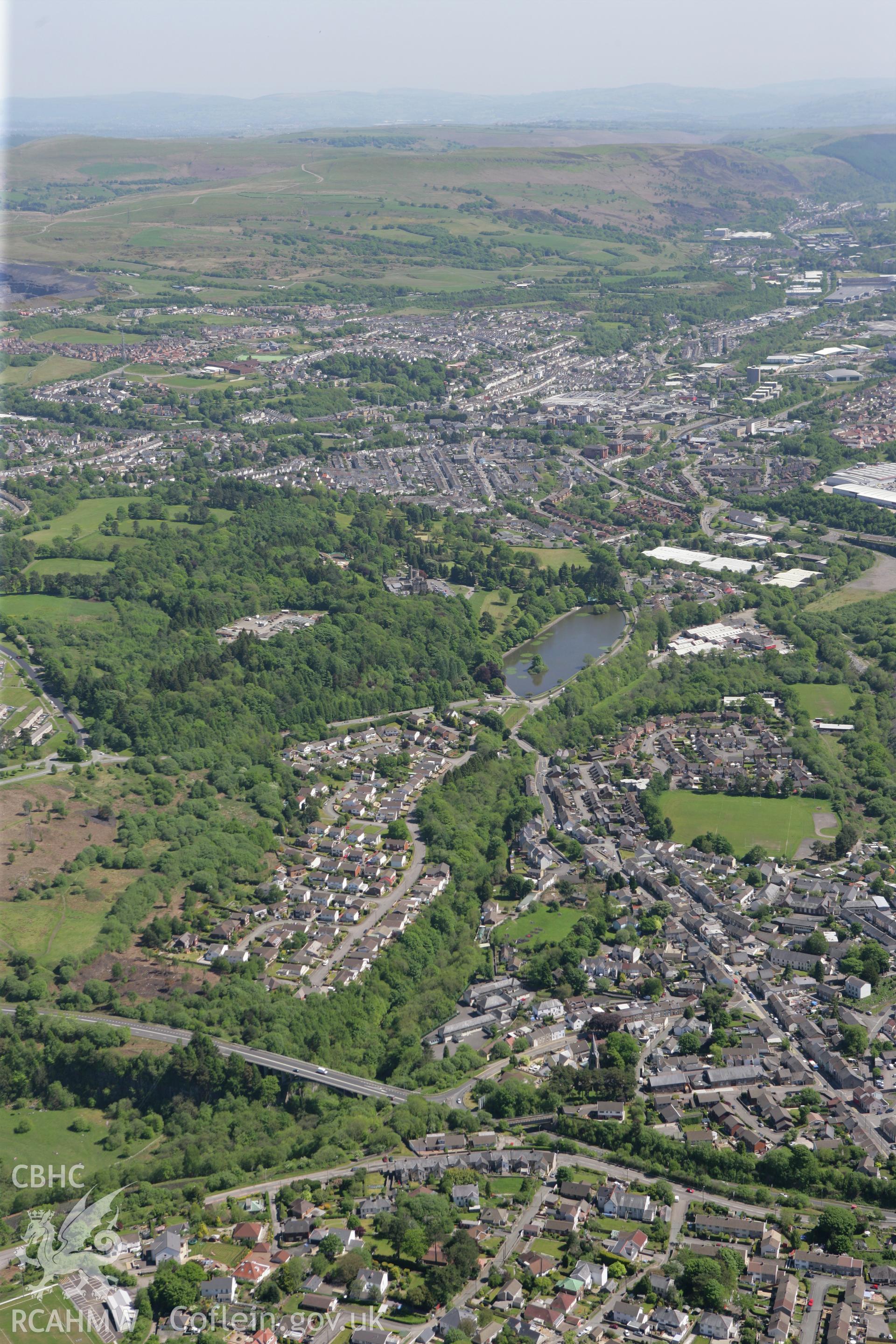 RCAHMW colour oblique photograph of Gurnos Quarry Tramroad, Merthyr Tydfil. Taken by Toby Driver on 24/05/2010.