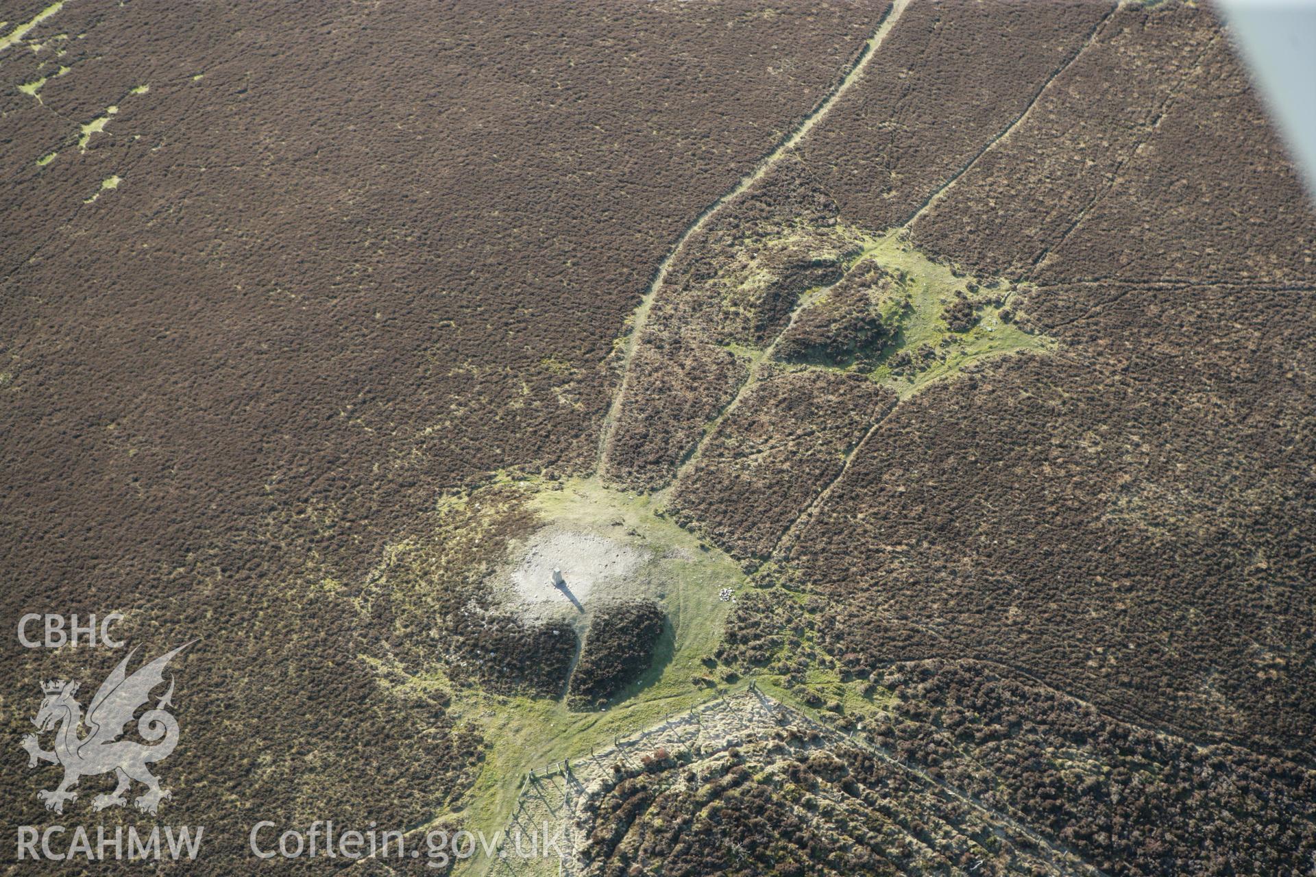 RCAHMW colour oblique aerial photograph of Y Frenni Fawr Cairns. Taken on 13 April 2010 by Toby Driver