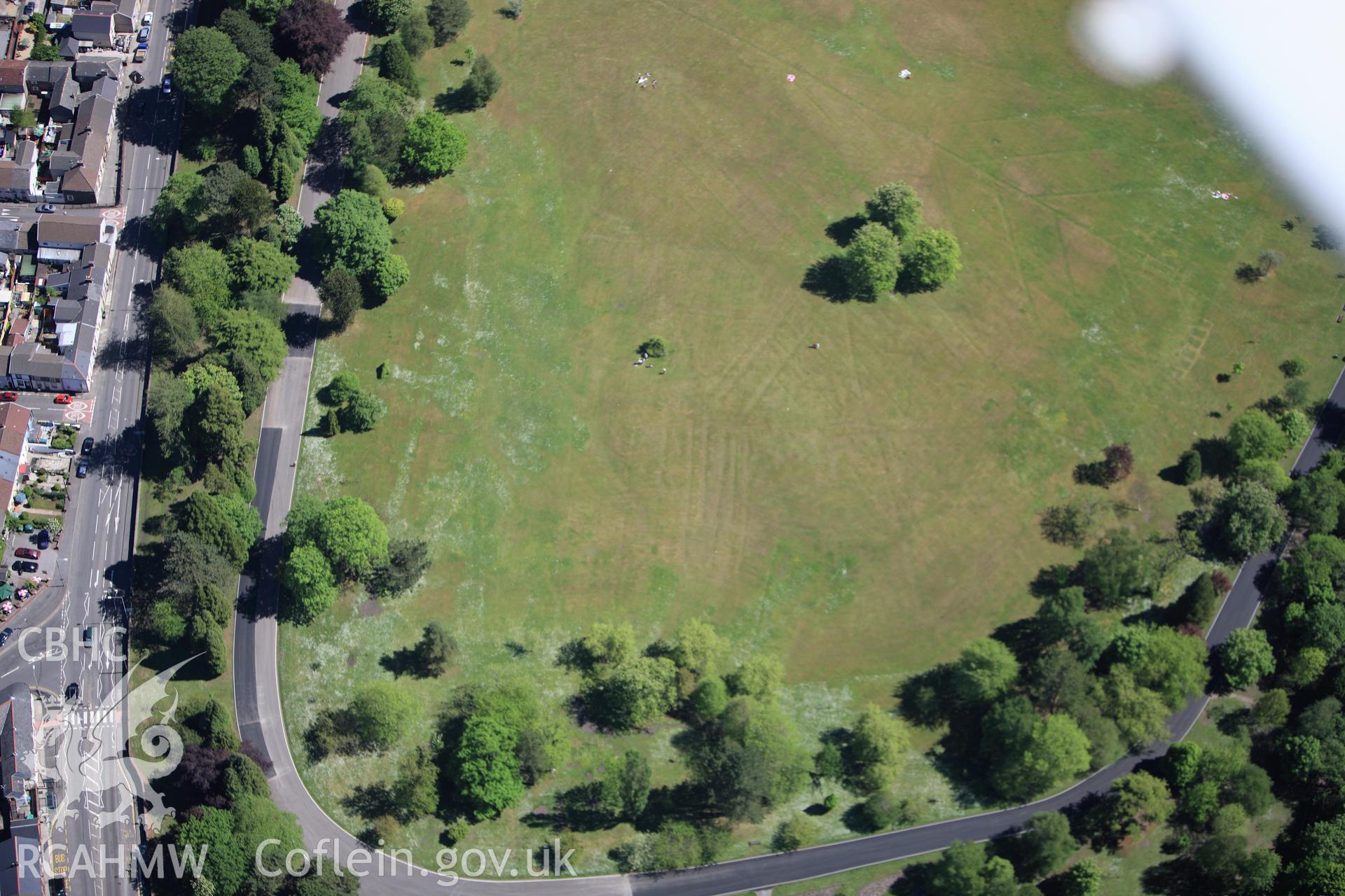 RCAHMW colour oblique photograph of Aberdare Park, Aberdare. Taken by Toby Driver on 24/05/2010.