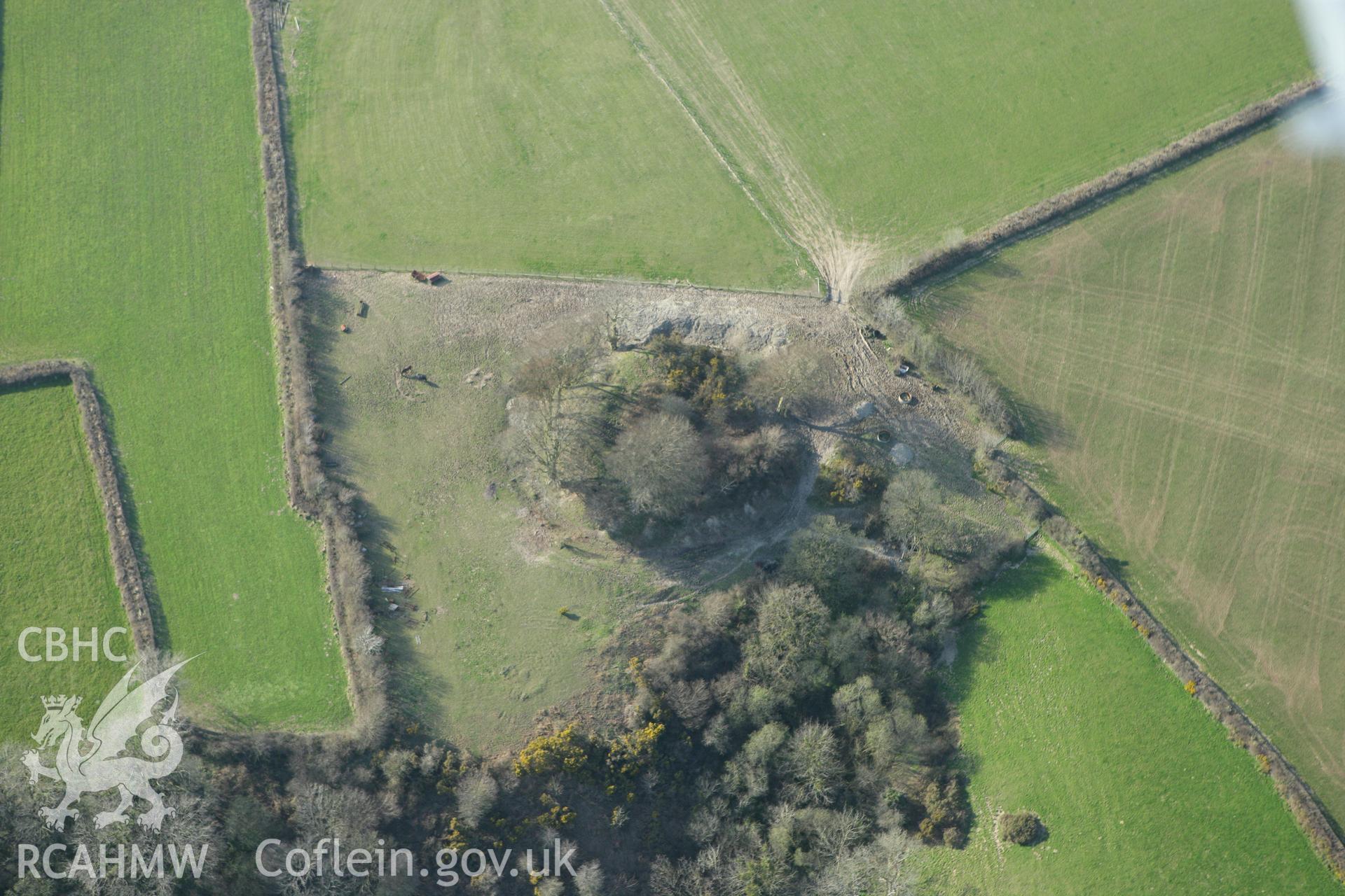 RCAHMW colour oblique aerial photograph of Garn Fawr Circle. Taken on 13 April 2010 by Toby Driver