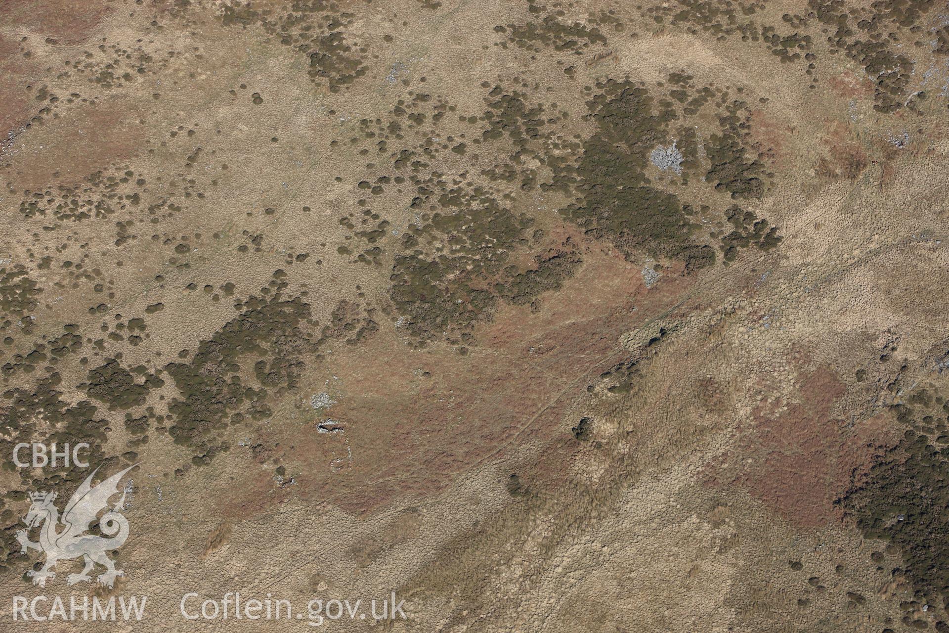 RCAHMW colour oblique photograph of landscape north-west of Llainwen cairns, Foel Goch. Taken by Toby Driver on 08/03/2010.