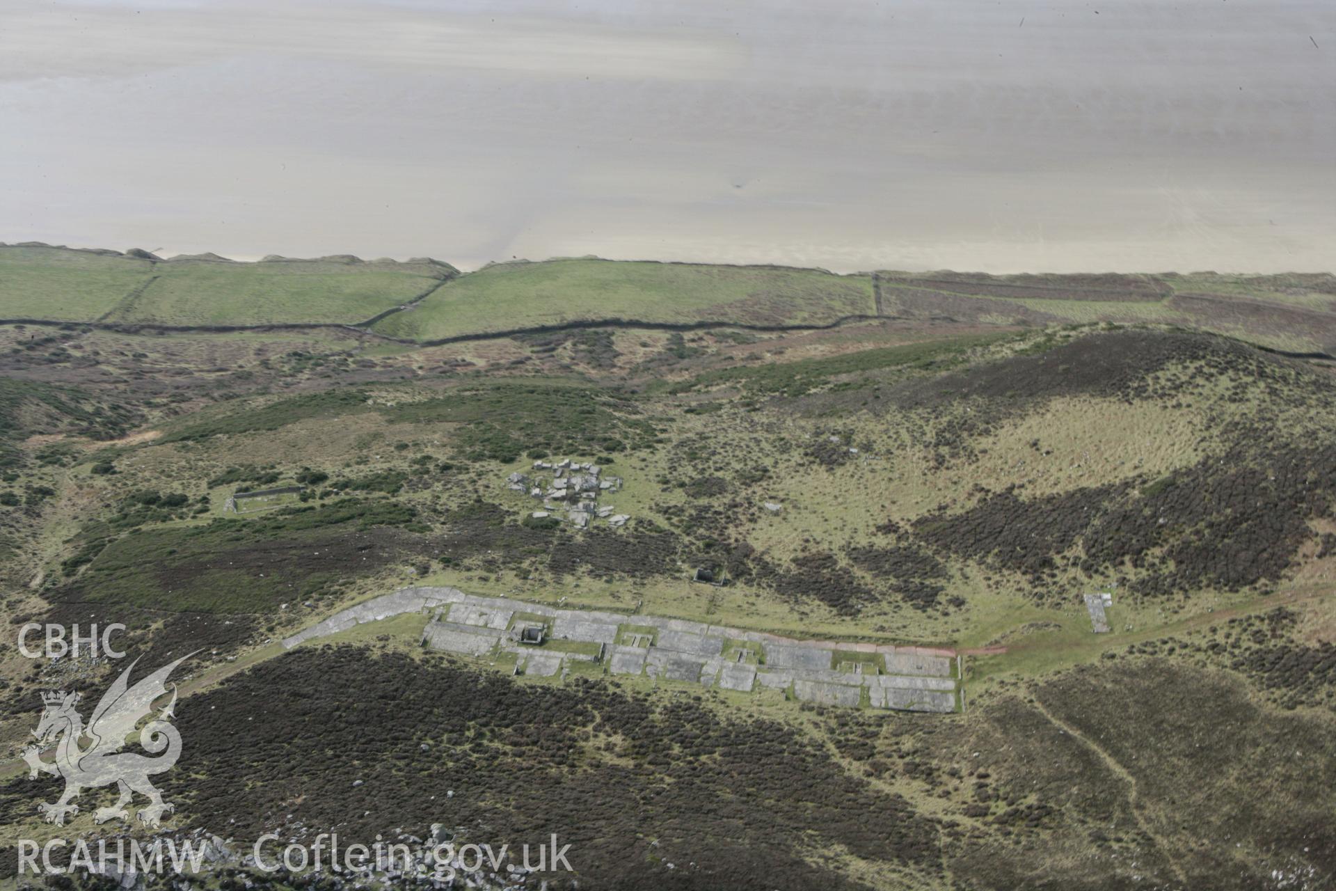 RCAHMW colour oblique photograph of Rhossili Down radar station. Taken by Toby Driver on 02/03/2010.