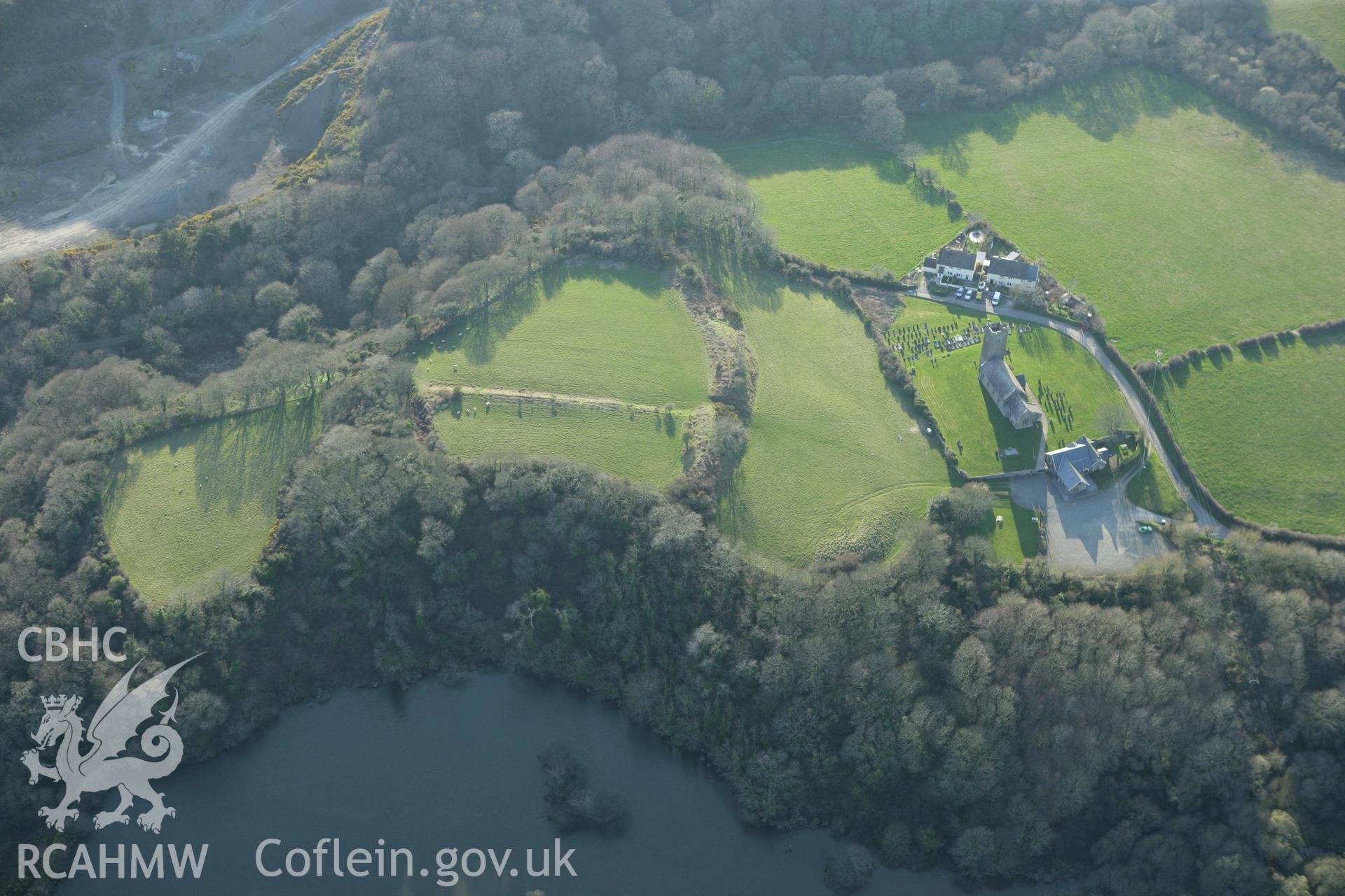 RCAHMW colour oblique aerial photograph of Walwyn's Castle. Taken on 13 April 2010 by Toby Driver