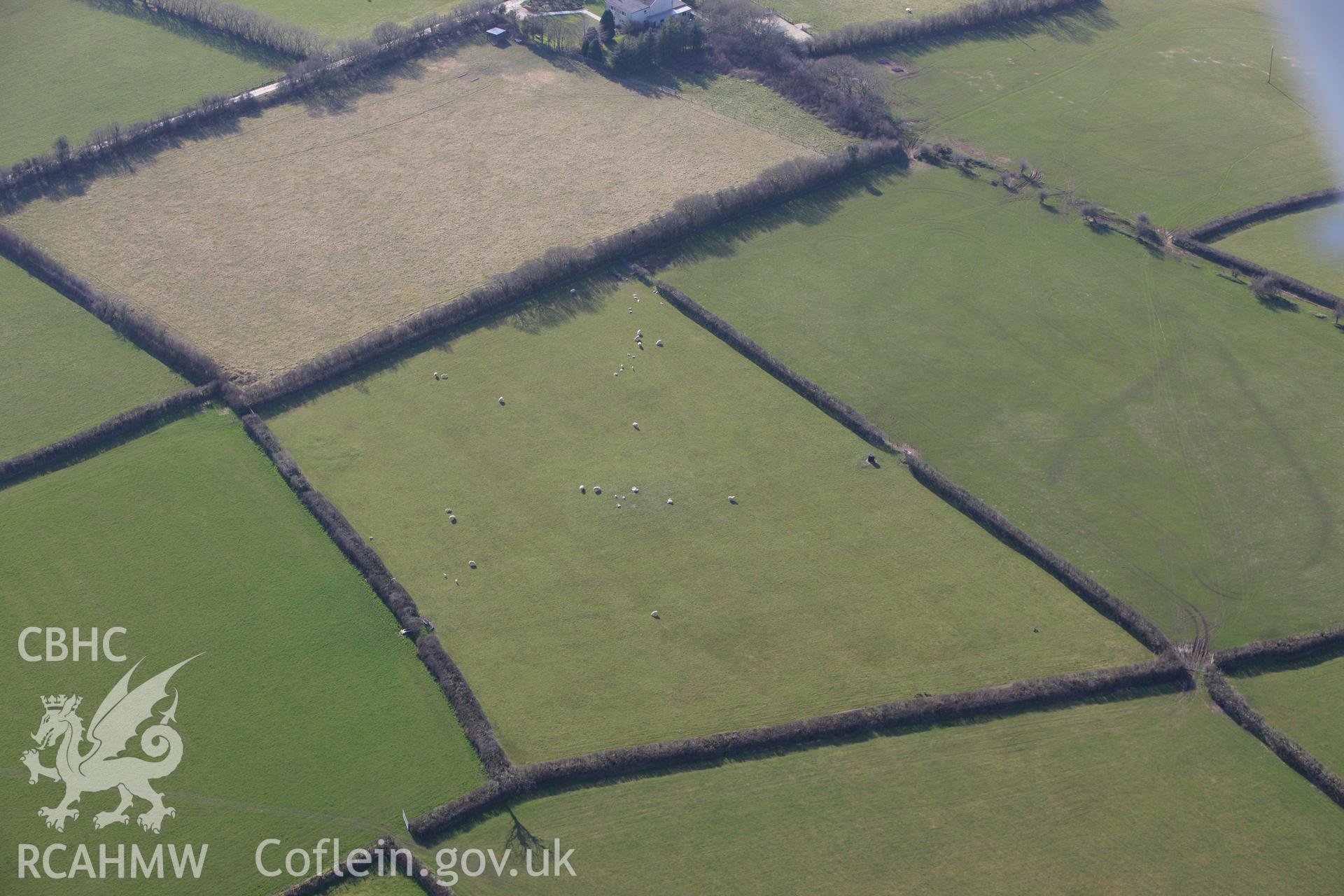 RCAHMW colour oblique aerial photograph of Crug Banc. Taken on 13 April 2010 by Toby Driver