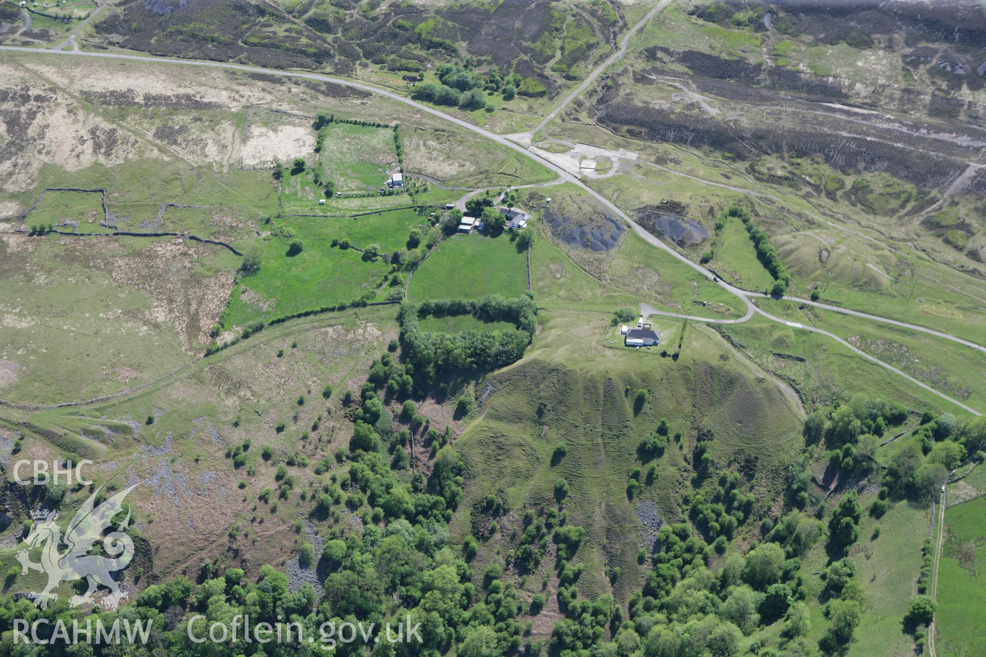 RCAHMW colour oblique photograph of Pwll Du Limestone Quarries, Blaenavon. Taken by Toby Driver on 24/05/2010.