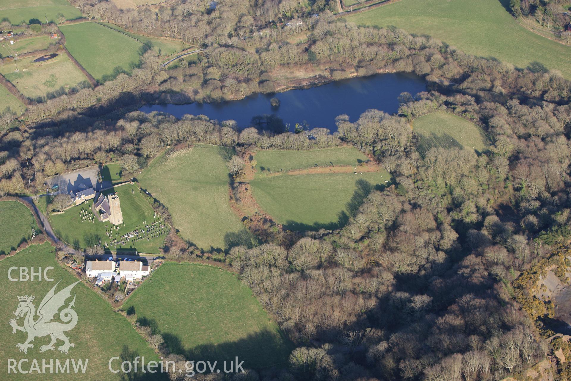 RCAHMW colour oblique aerial photograph of Walwyn's Castle. Taken on 13 April 2010 by Toby Driver