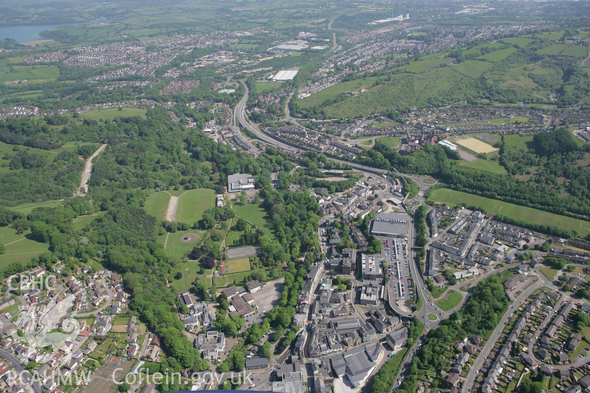 RCAHMW colour oblique photograph of Pontypool Park. Taken by Toby Driver on 24/05/2010.