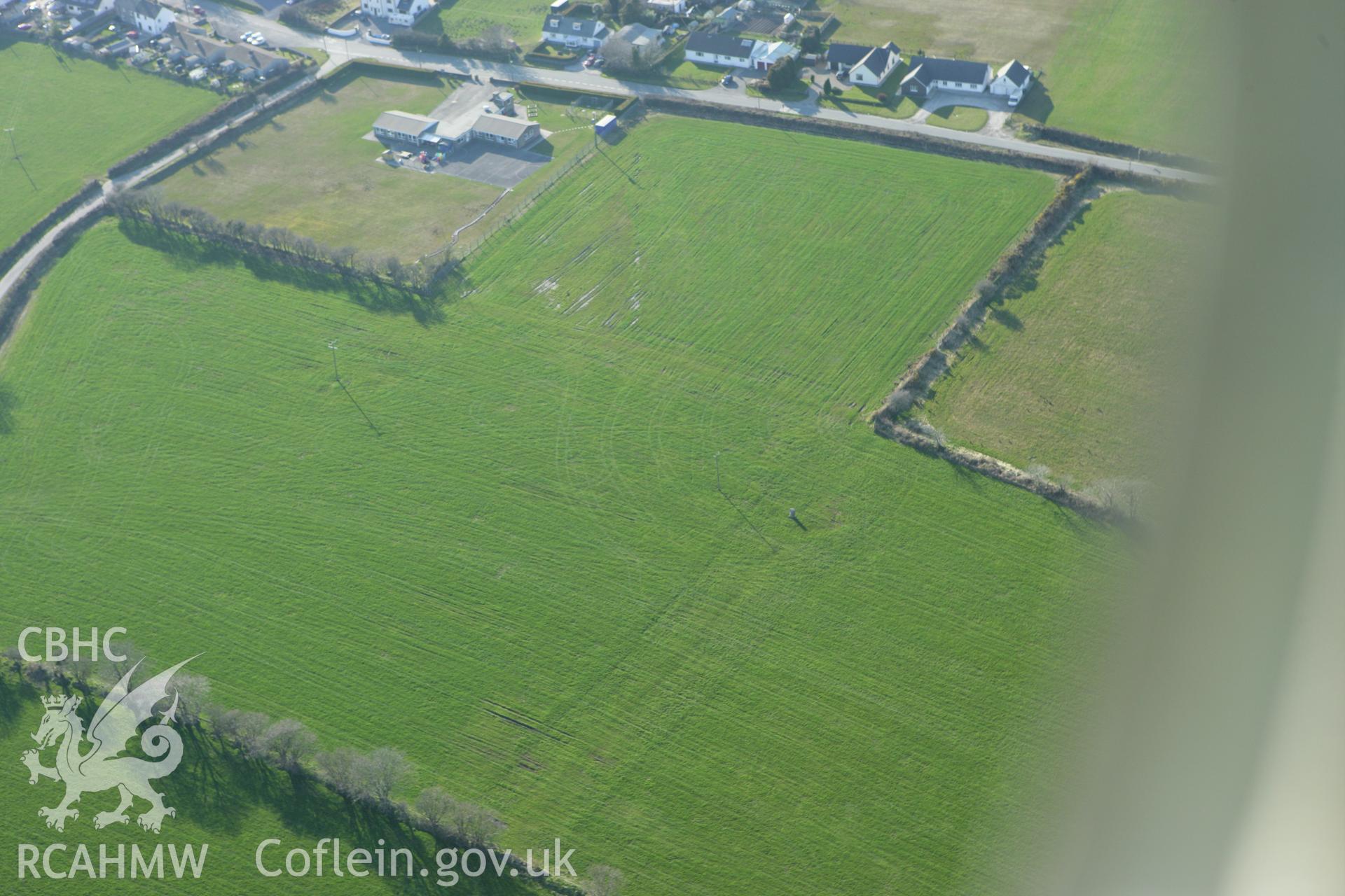 RCAHMW colour oblique aerial photograph of Rhos Maen Hir. Taken on 13 April 2010 by Toby Driver