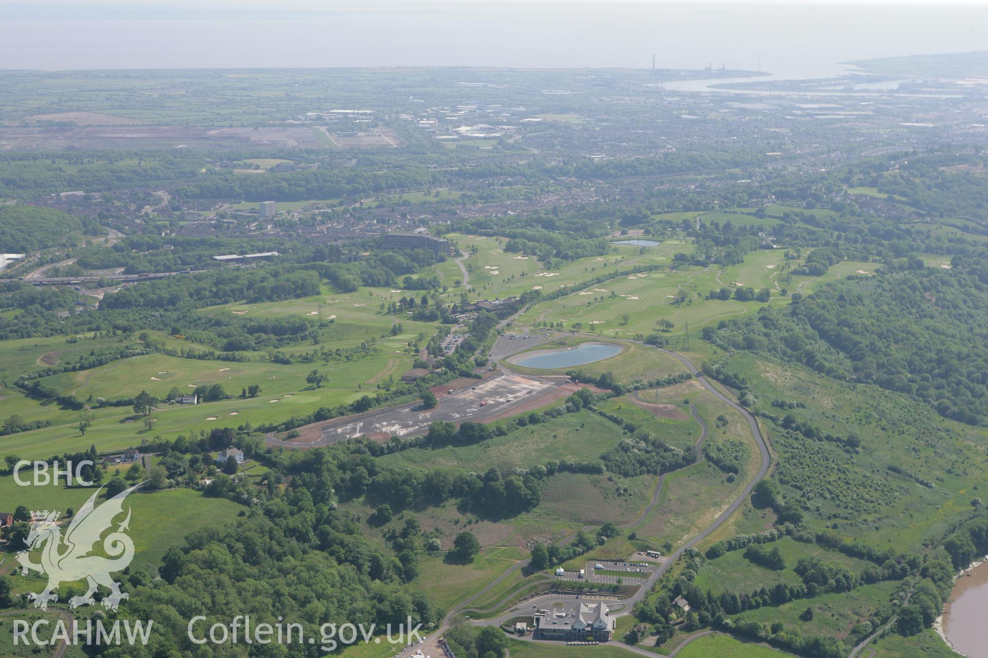 RCAHMW colour oblique photograph of Priory Wood Earthworks. Taken by Toby Driver on 24/05/2010.