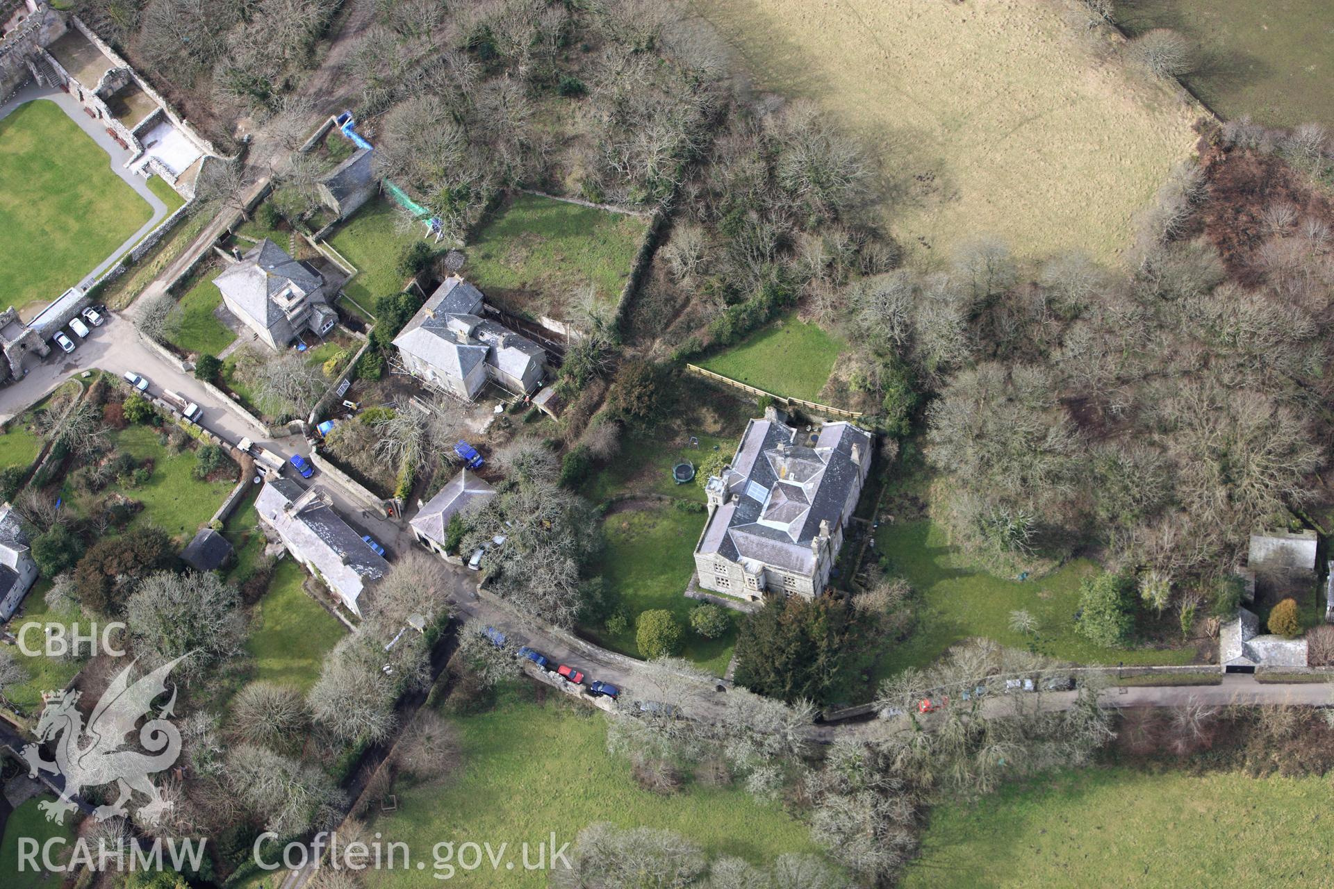 RCAHMW colour oblique aerial photograph of Canonry at St Davids. Taken on 02 March 2010 by Toby Driver