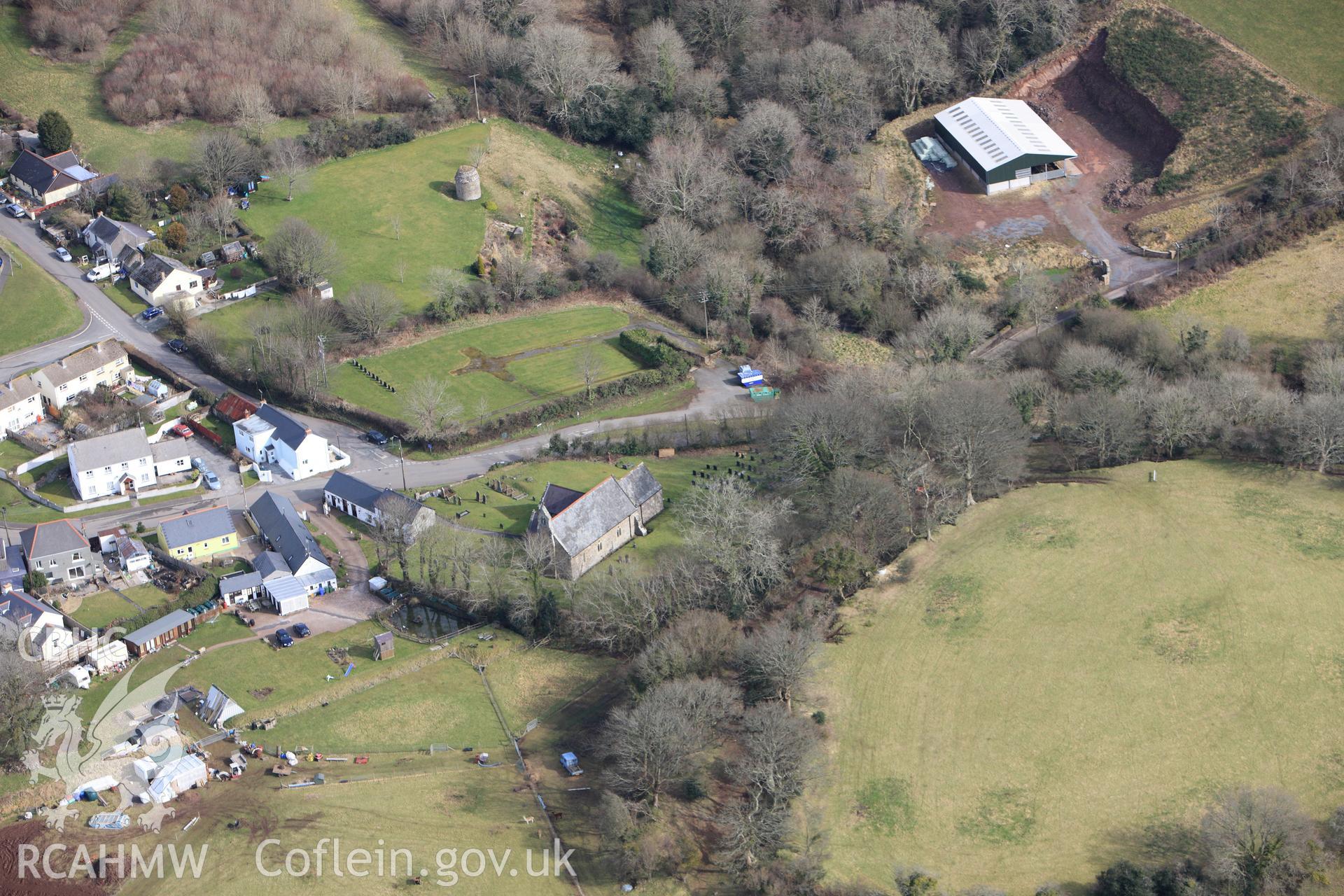 RCAHMW colour oblique aerial photograph of Rosemarket Rath. Taken on 02 March 2010 by Toby Driver