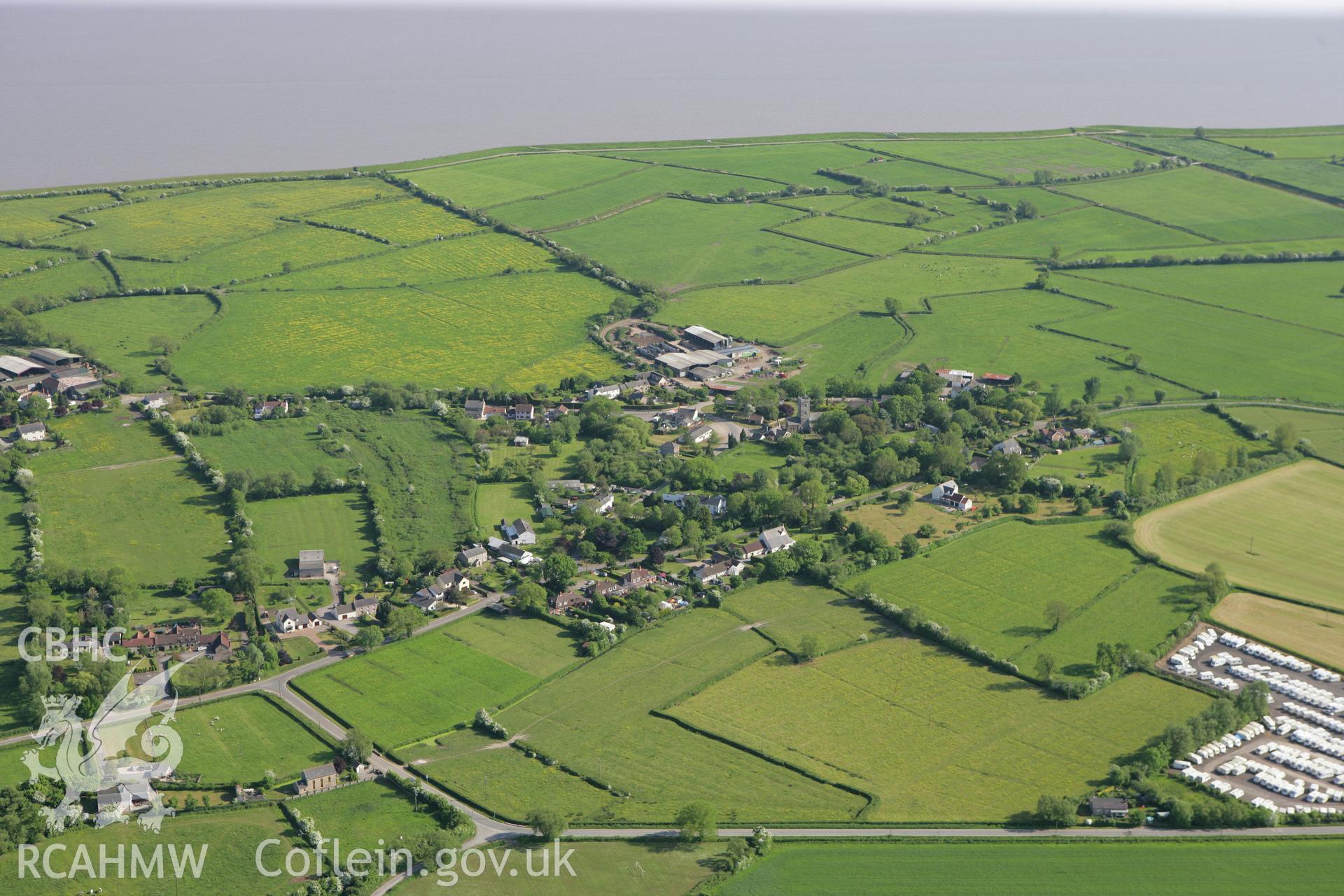 RCAHMW colour oblique photograph of St Thomas the Apostle's Church, Redwick. Taken by Toby Driver on 24/05/2010.