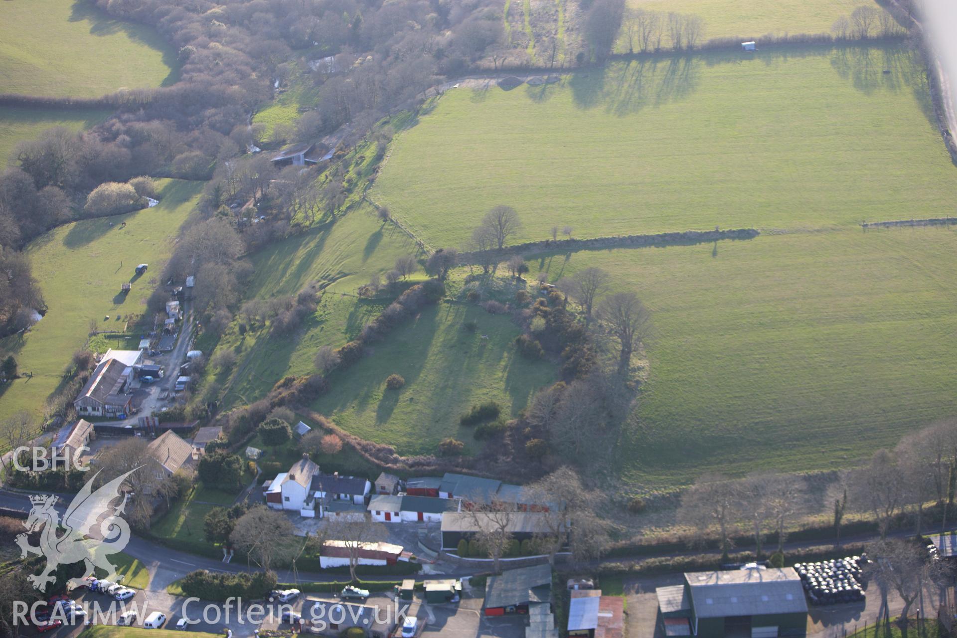 RCAHMW colour oblique aerial photograph of Crowhill Rath. Taken on 13 April 2010 by Toby Driver