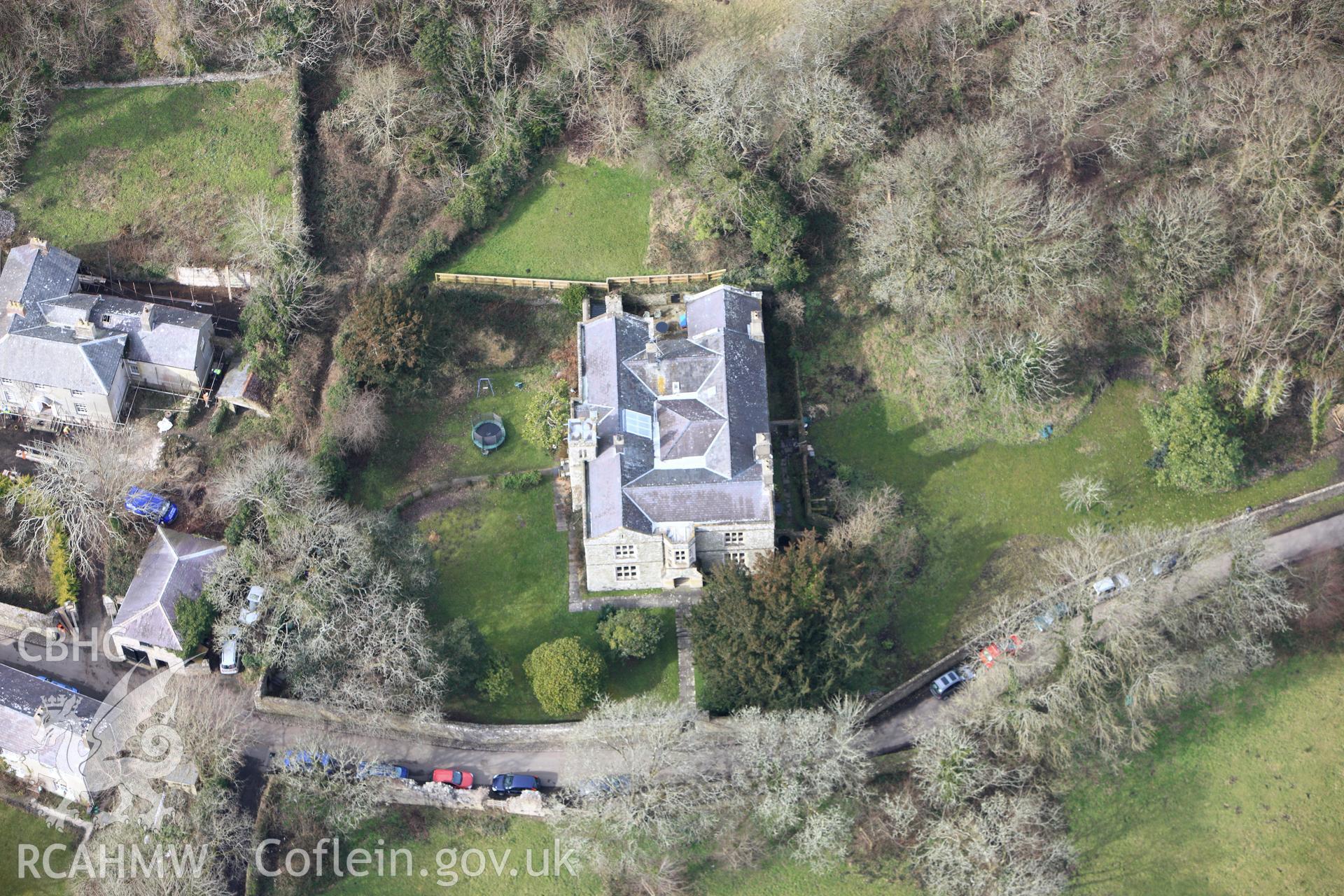 RCAHMW colour oblique aerial photograph of Canonry at St Davids. Taken on 02 March 2010 by Toby Driver