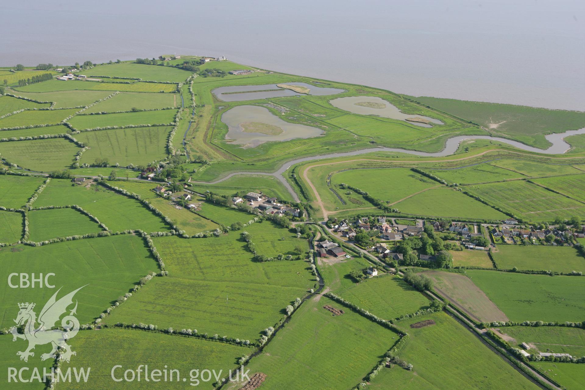 RCAHMW colour oblique photograph of Goldcliff village. Taken by Toby Driver on 24/05/2010.