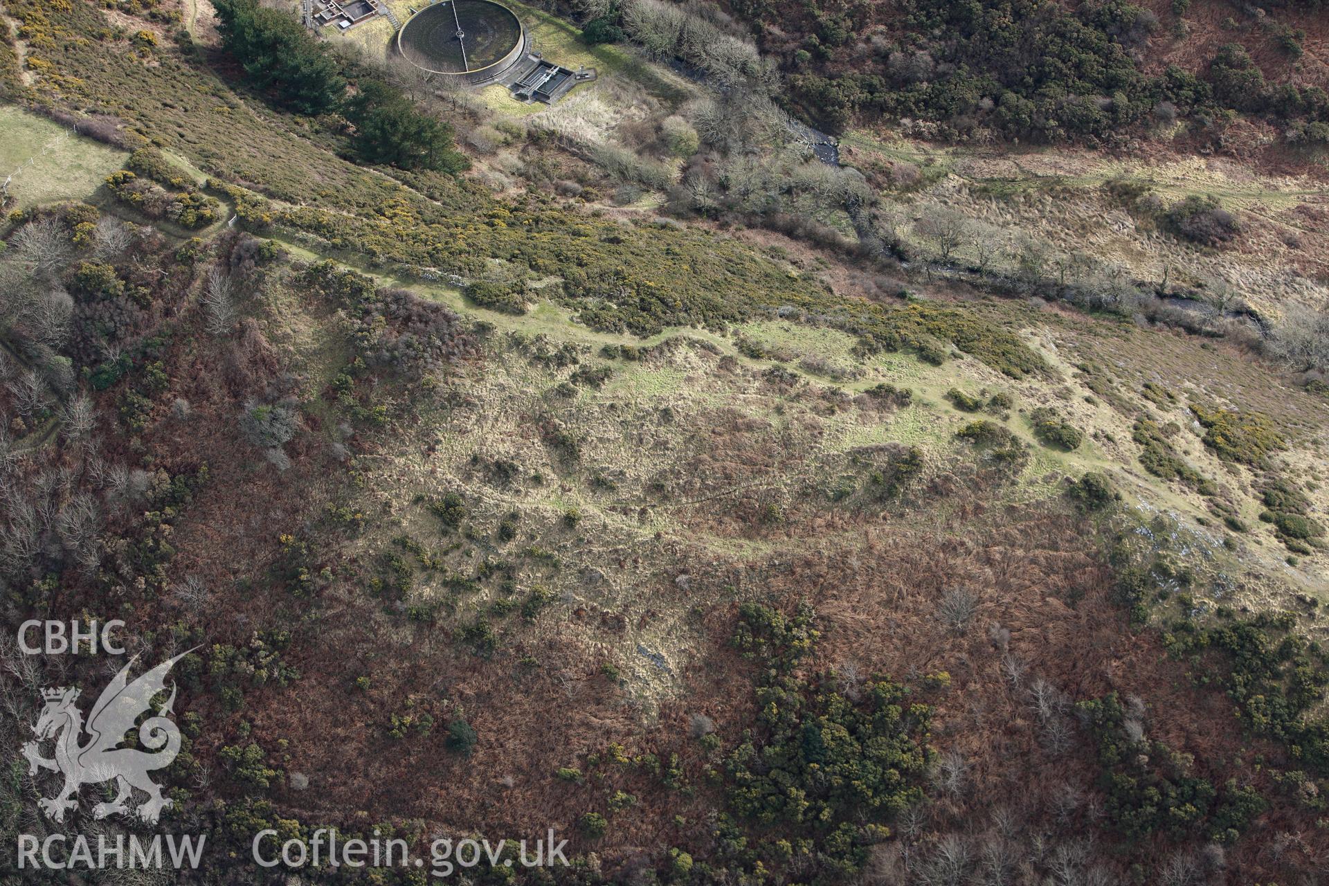 RCAHMW colour oblique aerial photograph of Gribin Hillfort, Solva. Taken on 02 March 2010 by Toby Driver