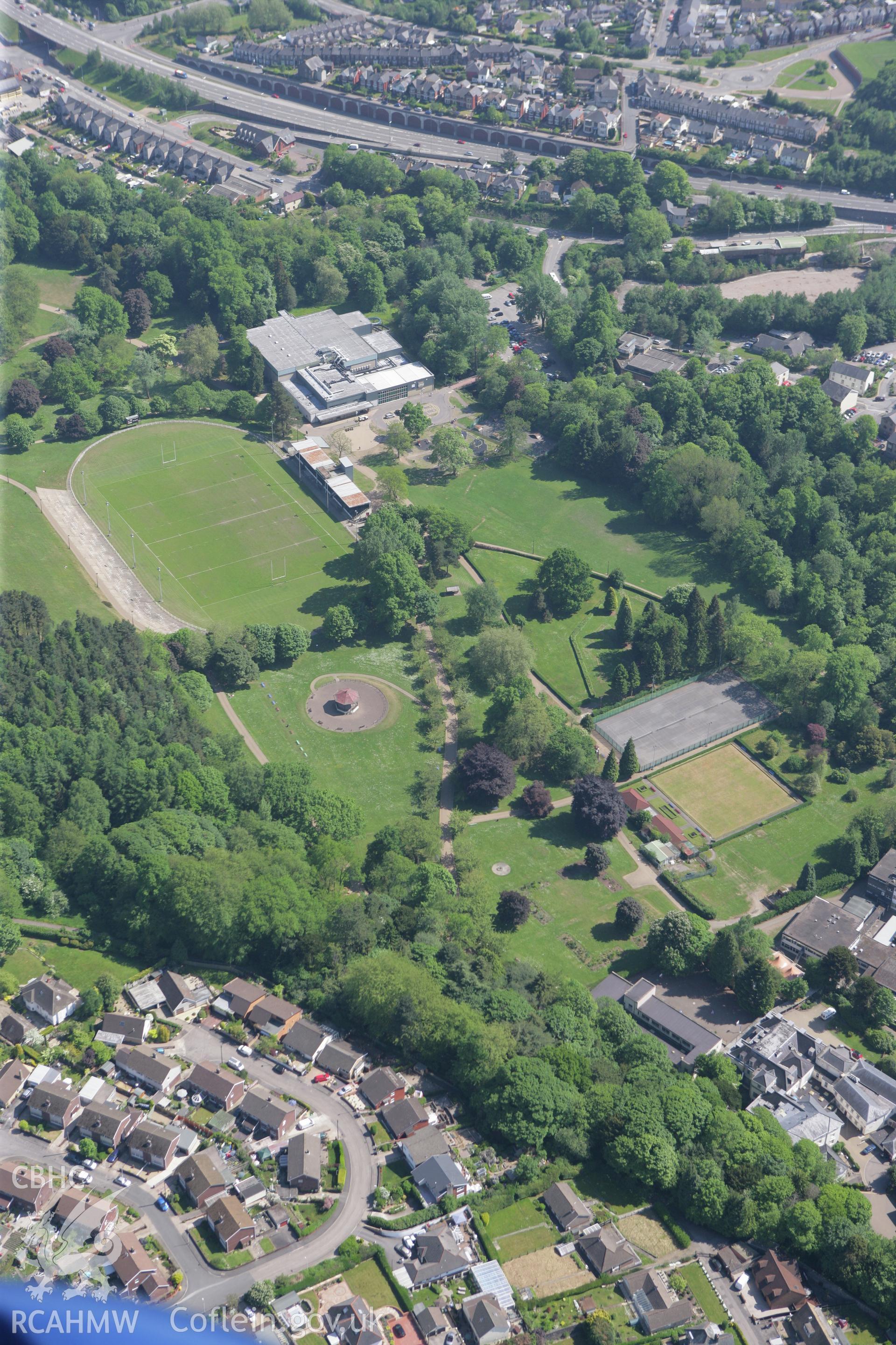 RCAHMW colour oblique photograph of Pontypool Park. Taken by Toby Driver on 24/05/2010.