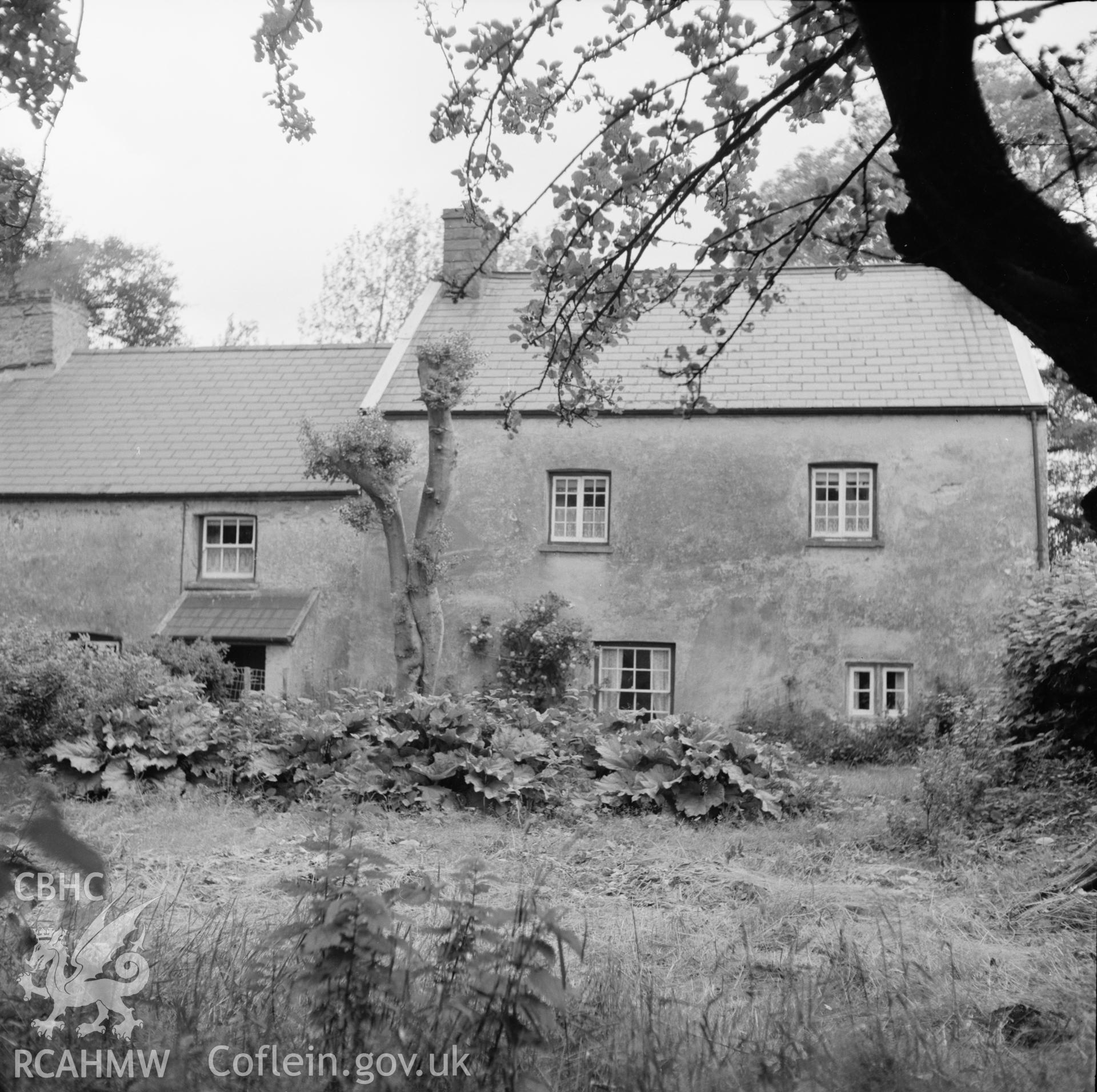 Digital copy of a black and white negative showing Graig-las, Coychurch Higher, taken 23rd November 1965.