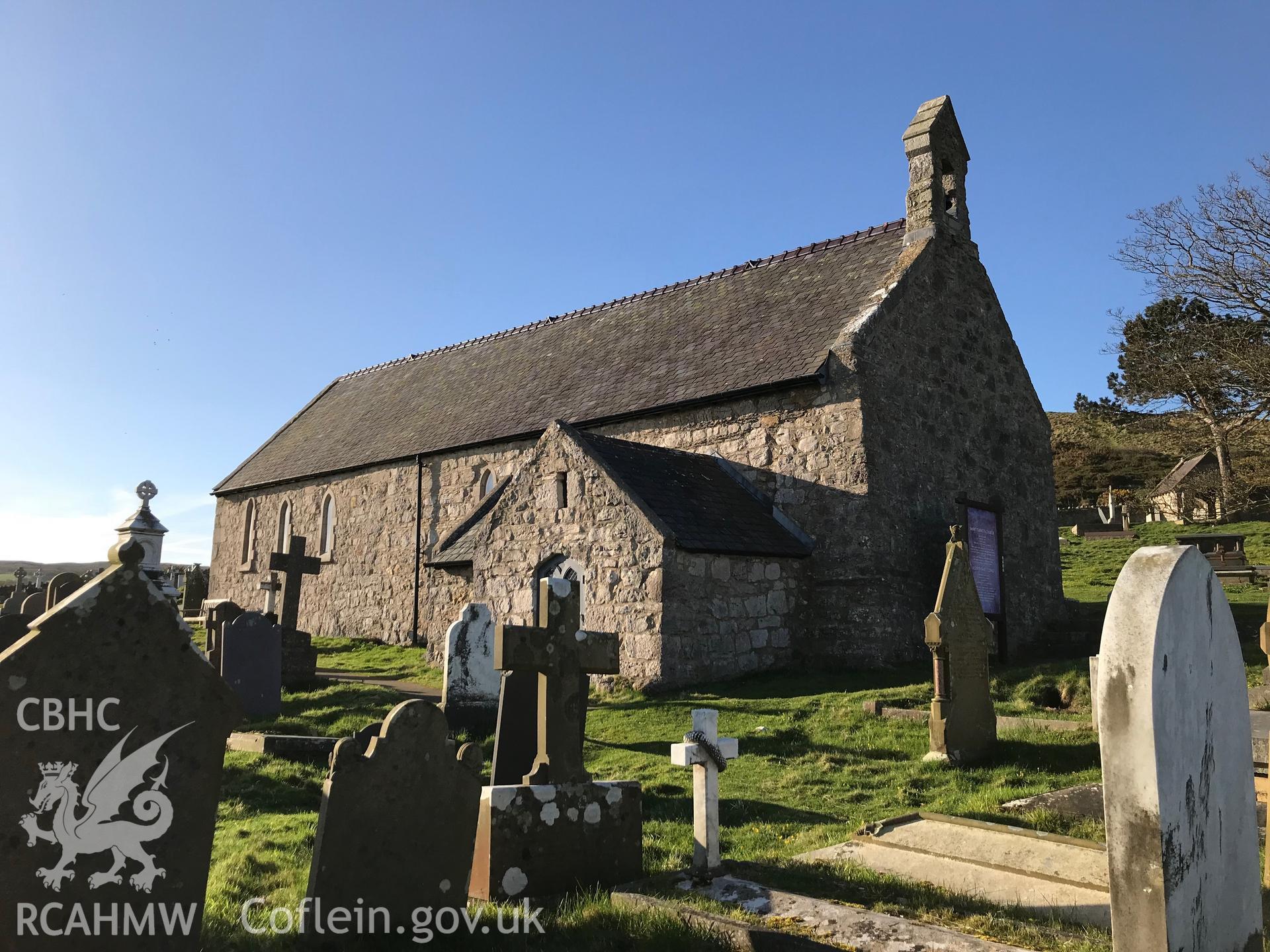 Colour photo showing view of St Tudno's Church, Llandudno, taken by Paul R. Davis, 2018.