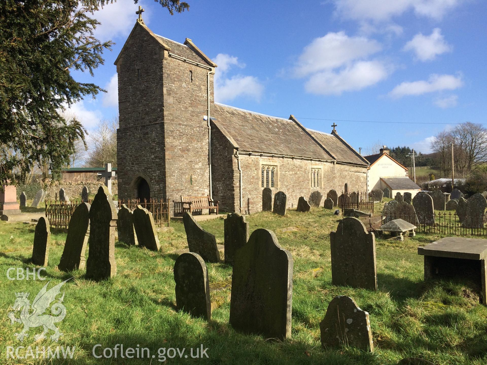 Colour photo showing view of Llanhilleth Church, taken by Paul R. Davis, 2018.