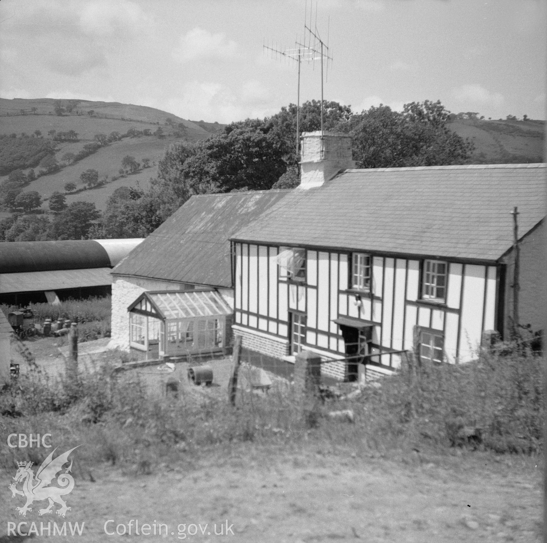 Digital copy of a nitrate negative showing general view of Maes y Rhiw, Llansadwrn