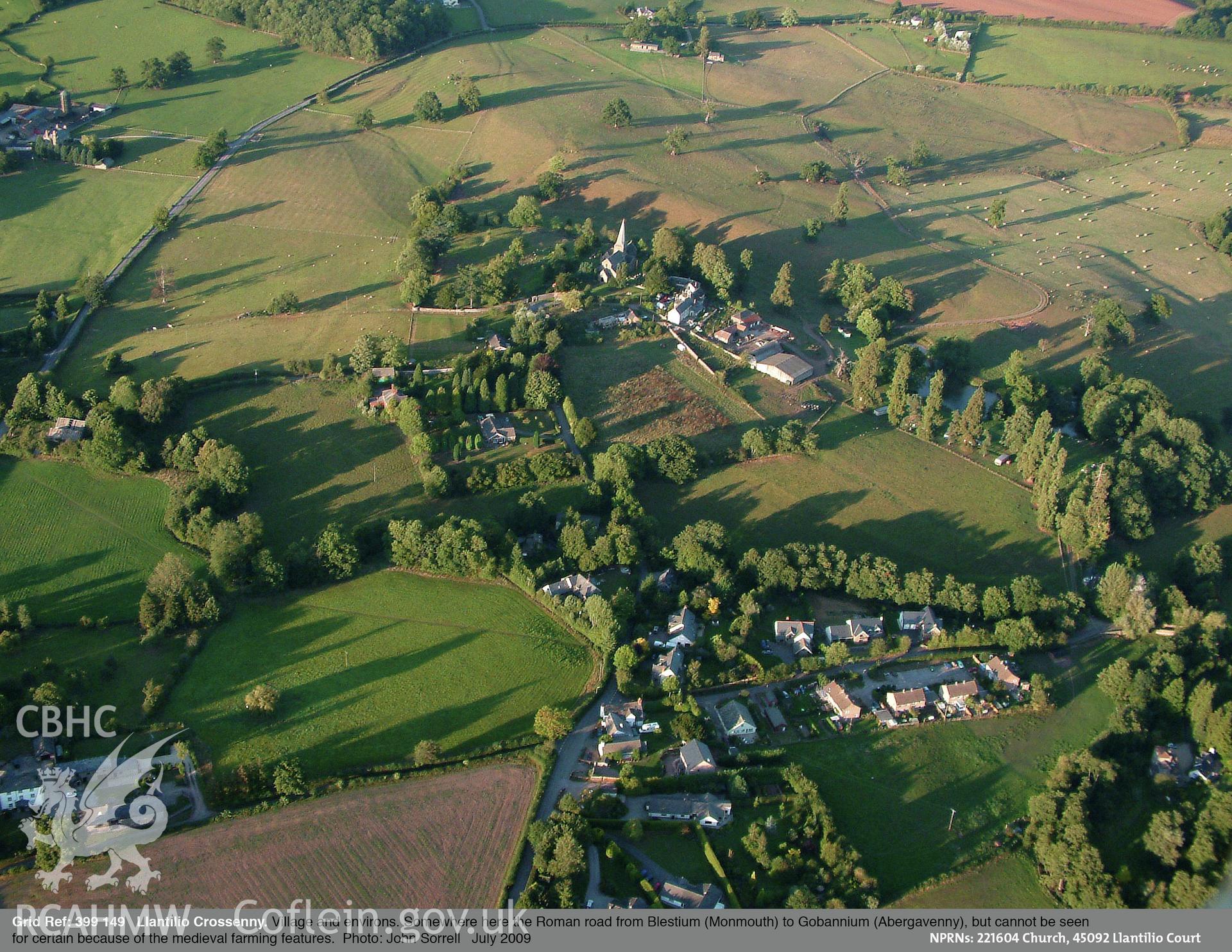 View of Llantilio Crossenny, taken by John Sorrell, July 2009.