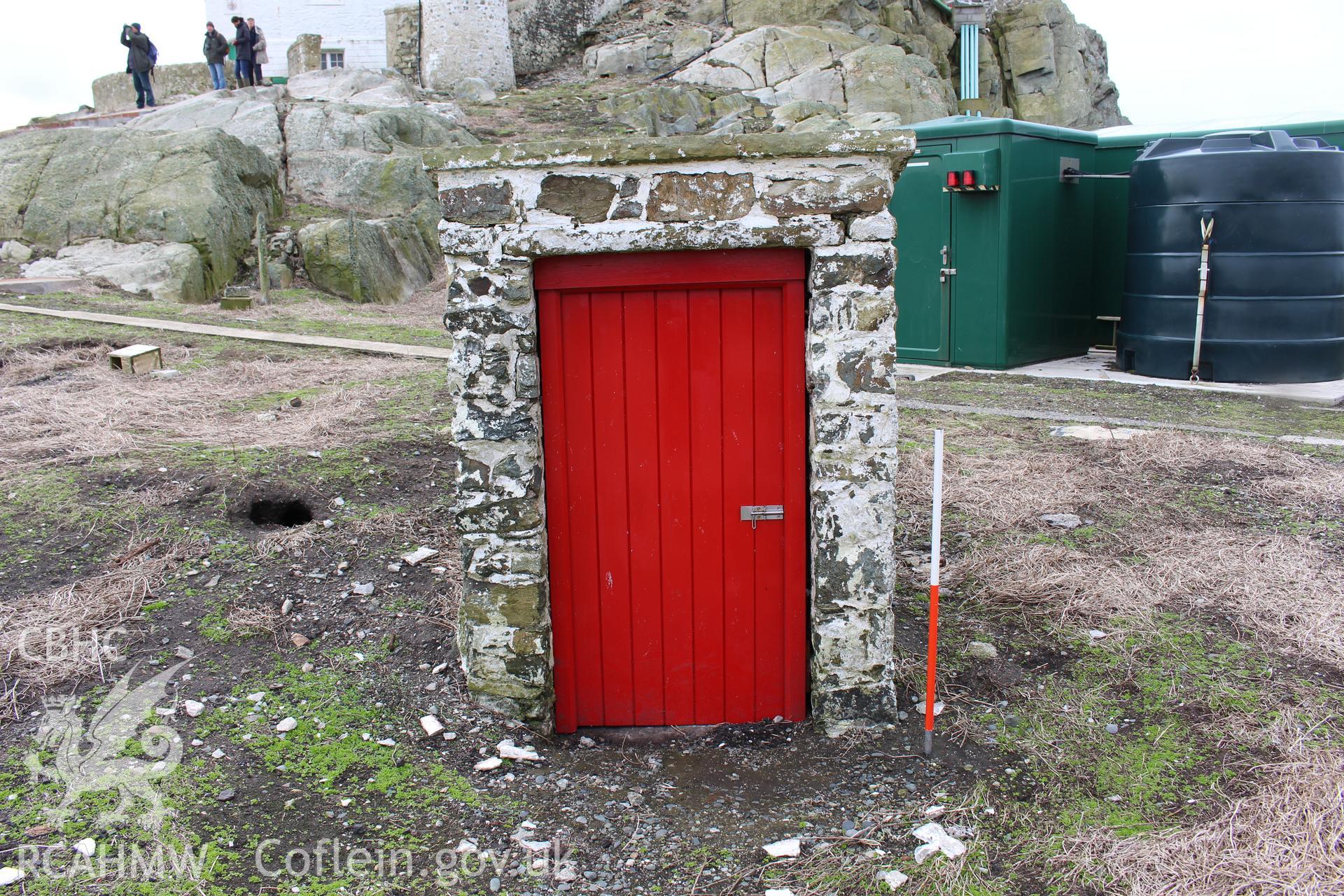 Skerries, stone well-head building or well house. Investigator's photographic survey for the CHERISH Project. ? Crown: CHERISH PROJECT 2018. Produced with EU funds through the Ireland Wales Co-operation Programme 2014-2020. All material made freely available through the Open Government Licence.