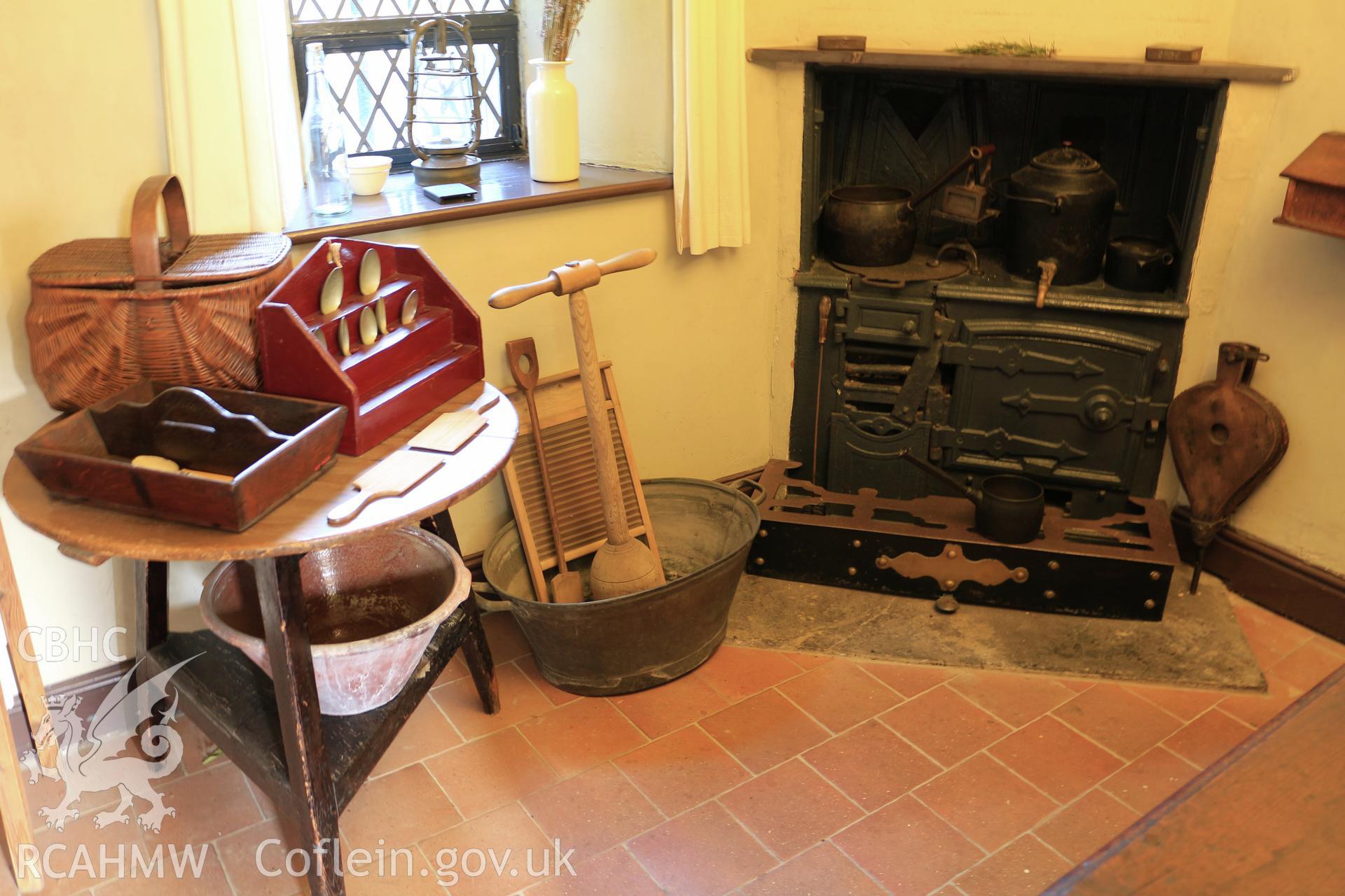 Investigator photographs of Conwy Suspension Bridge Keepers cottage. Interior: kitchen.