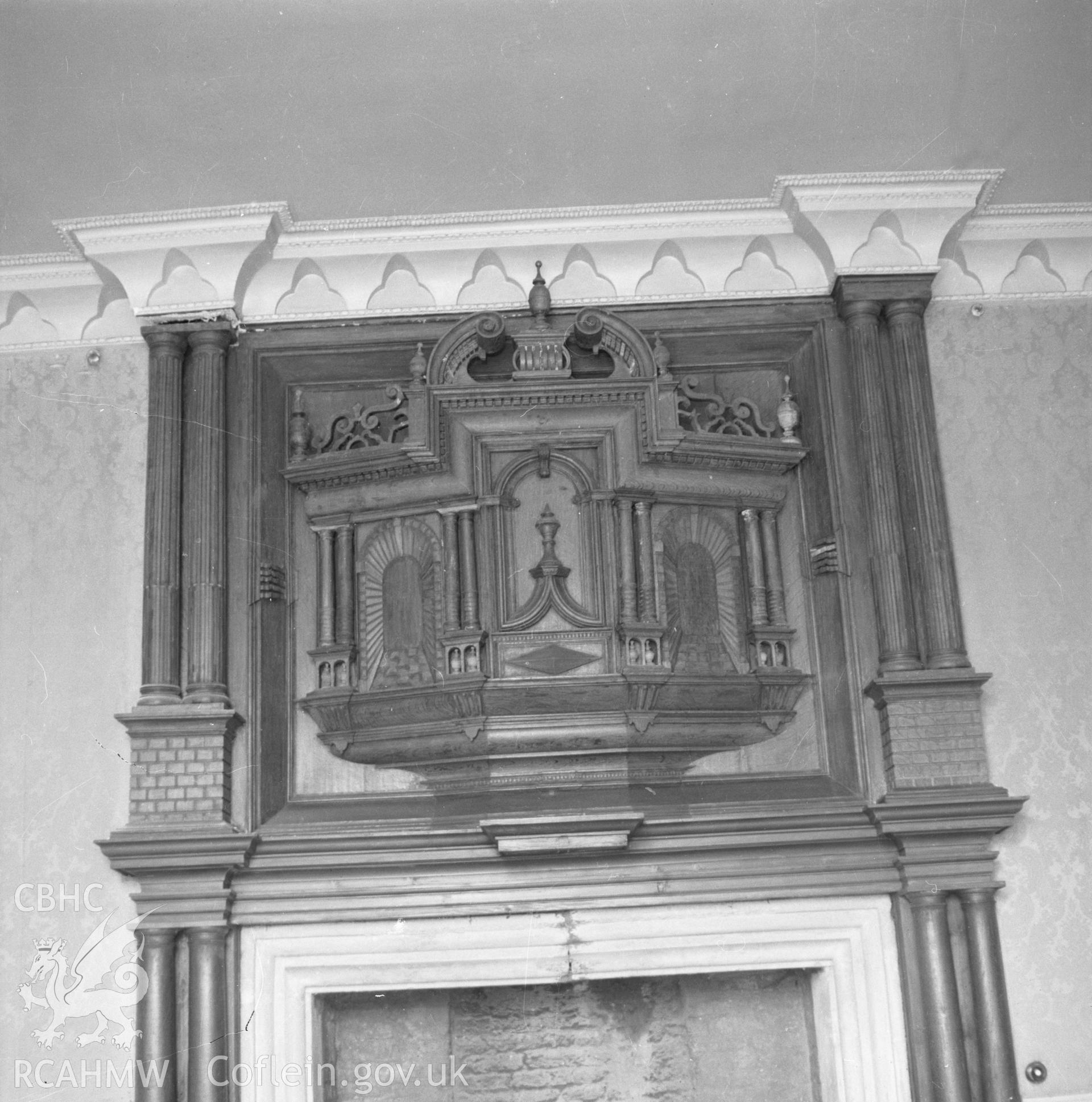 Digital copy of a black and white negative showing Coldbrook House, Abergavenny, June 1954.
