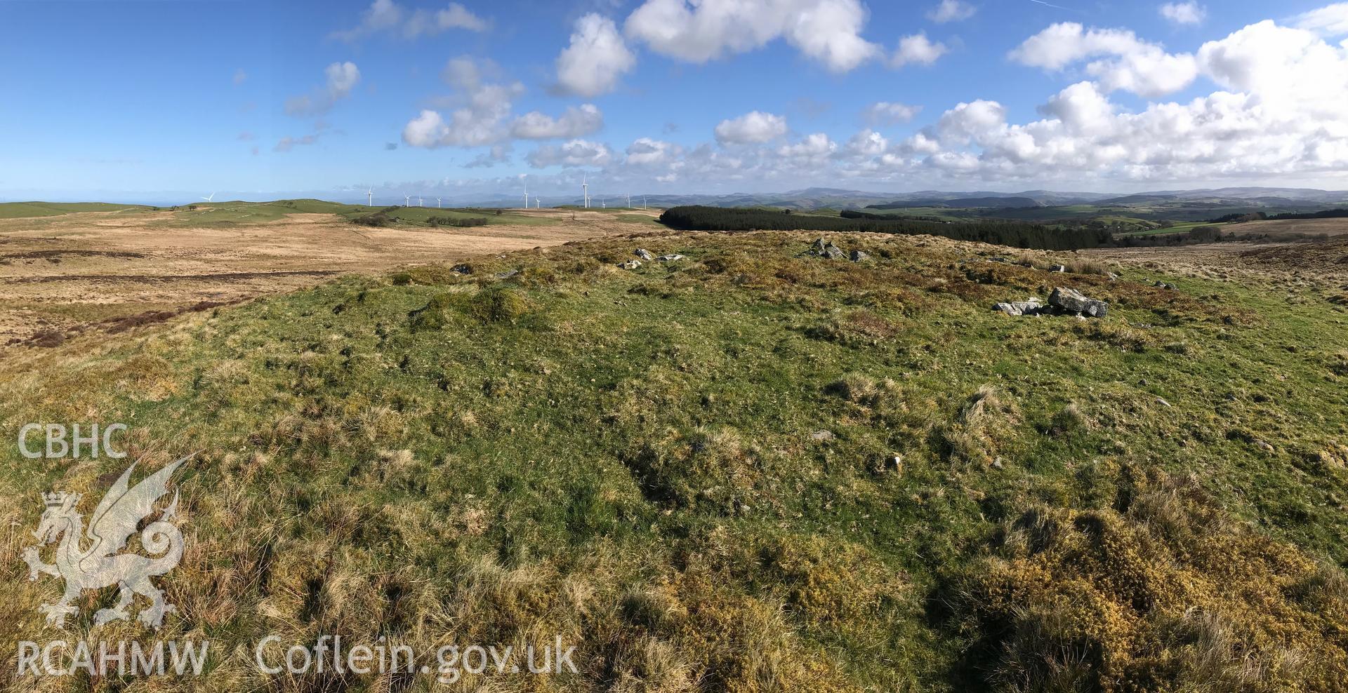 Digital colour photograph of a cairn north of Garnwen, Trefenter, Lledrod, taken by Paul R. Davis on 24th March 2019.