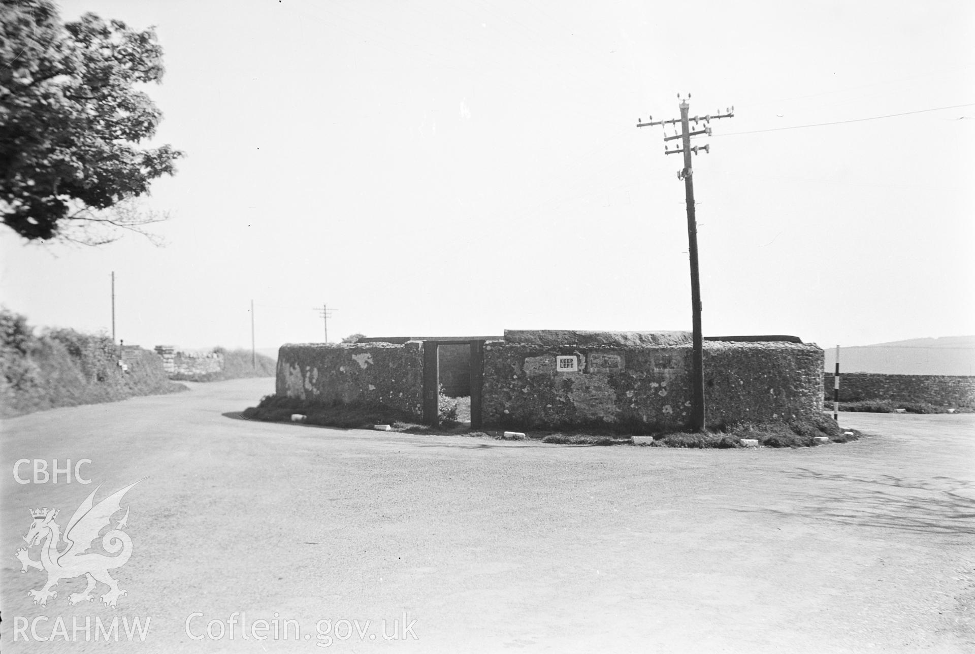 Digital copy of a nitrate negative showing Castlemartin Castle.