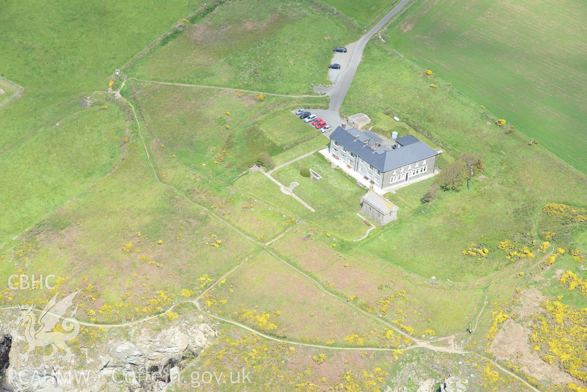 St. Non's Passion Fathers Monastery or St. Non's Retreat, and St. David's Catholic church. Oblique aerial photograph taken during the Royal Commission's programme of archaeological aerial reconnaissance by Toby Driver on 13th May 2015.