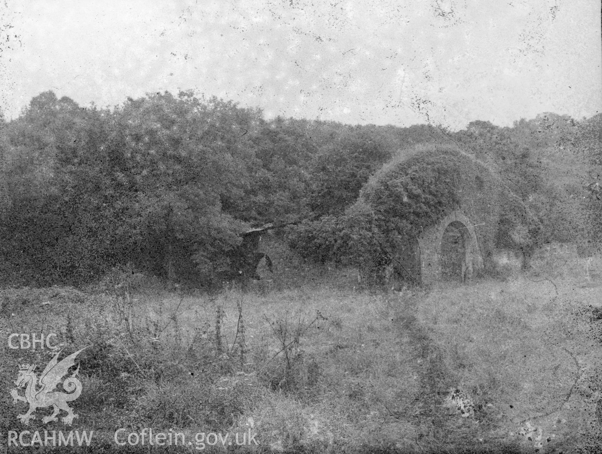 Digital copy of a nitrate negative showing submerged forest at Wiseman's Bridge, Pembrokeshire, taken by H. Collin Bowen c.1967.