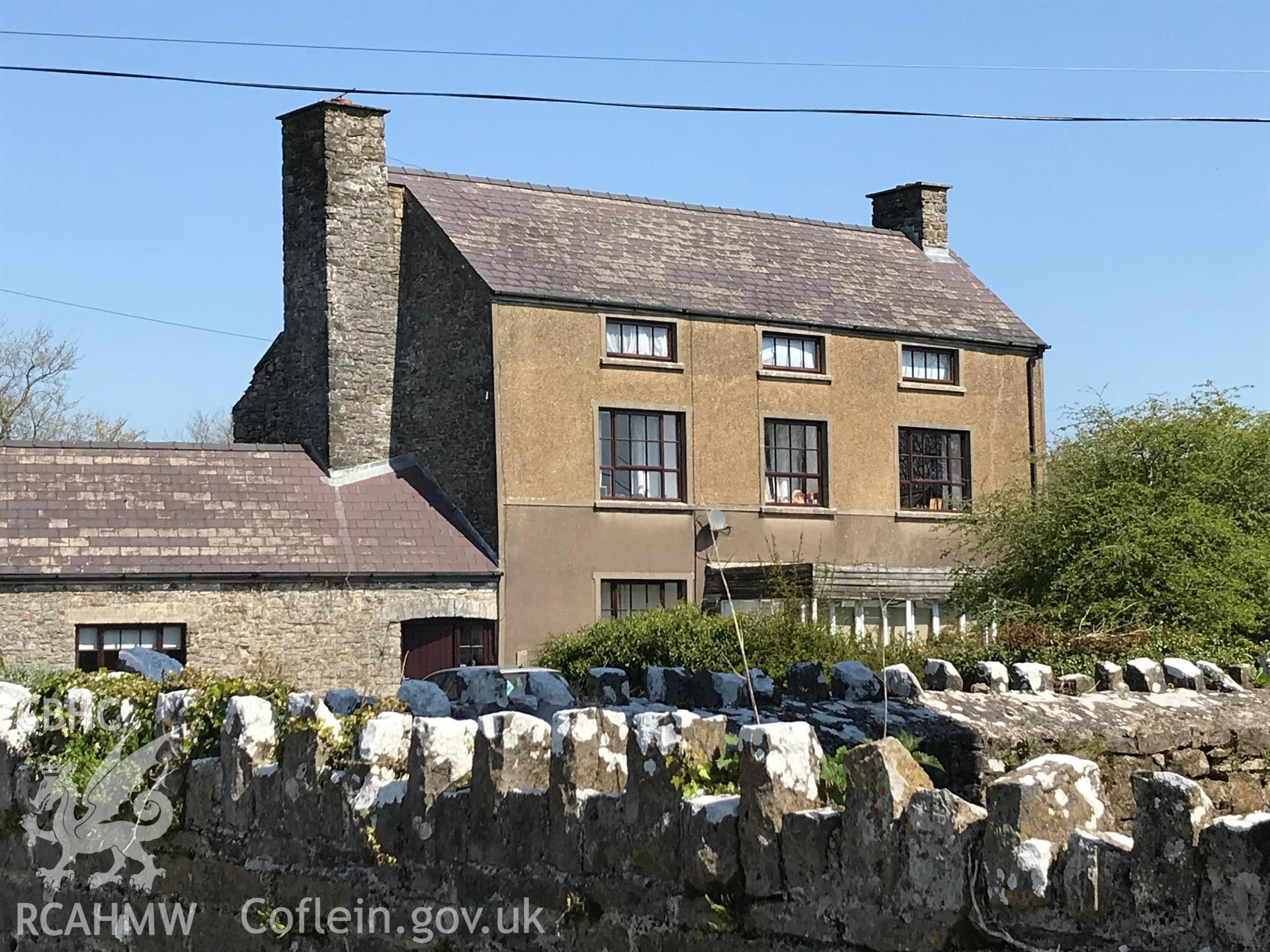 Colour photo showing external view of Big House, Pendine, taken by Paul R. Davis, 6th May 2018.