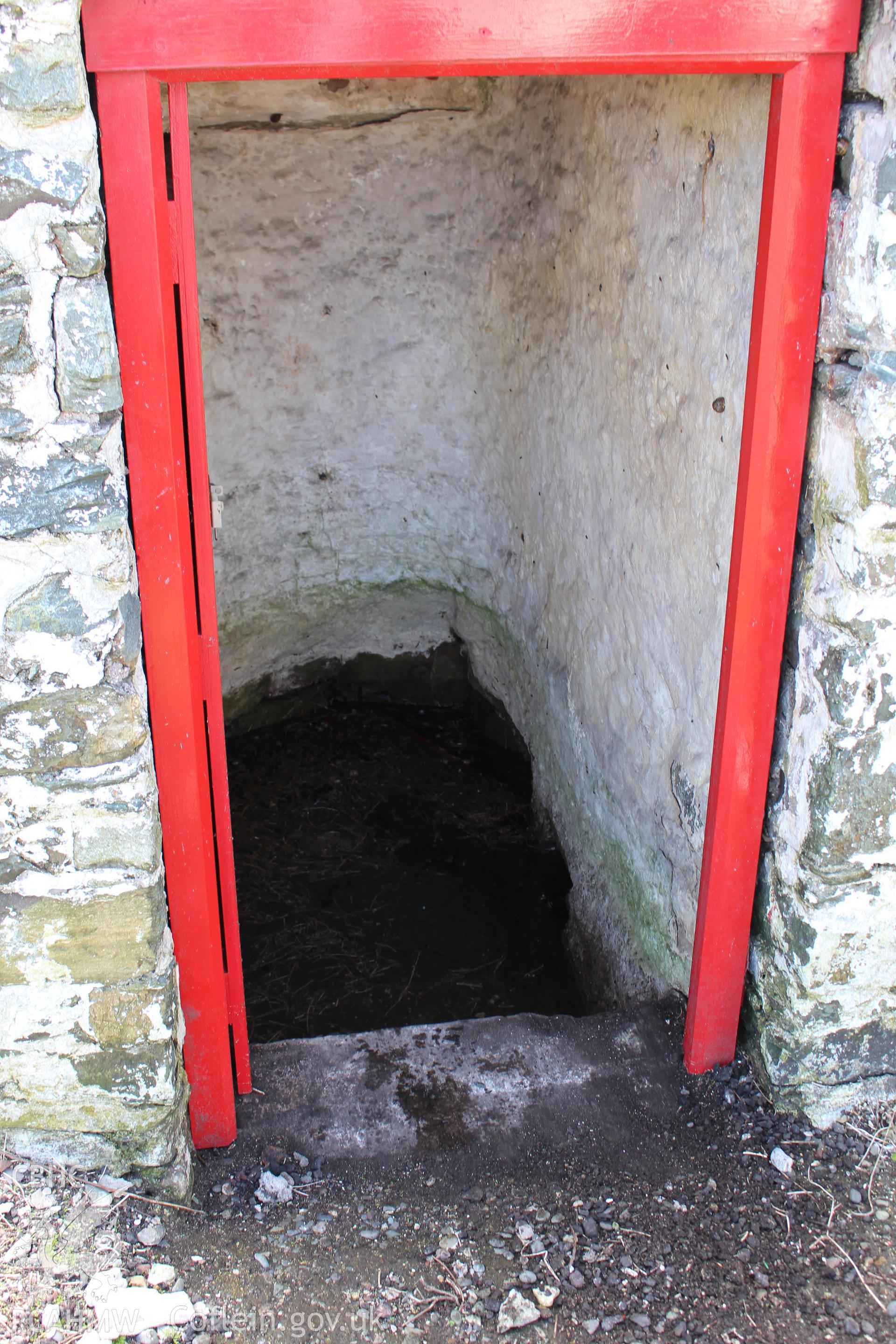 Skerries, stone well-head building or well house. Investigator's photographic survey for the CHERISH Project. ? Crown: CHERISH PROJECT 2018. Produced with EU funds through the Ireland Wales Co-operation Programme 2014-2020. All material made freely available through the Open Government Licence.