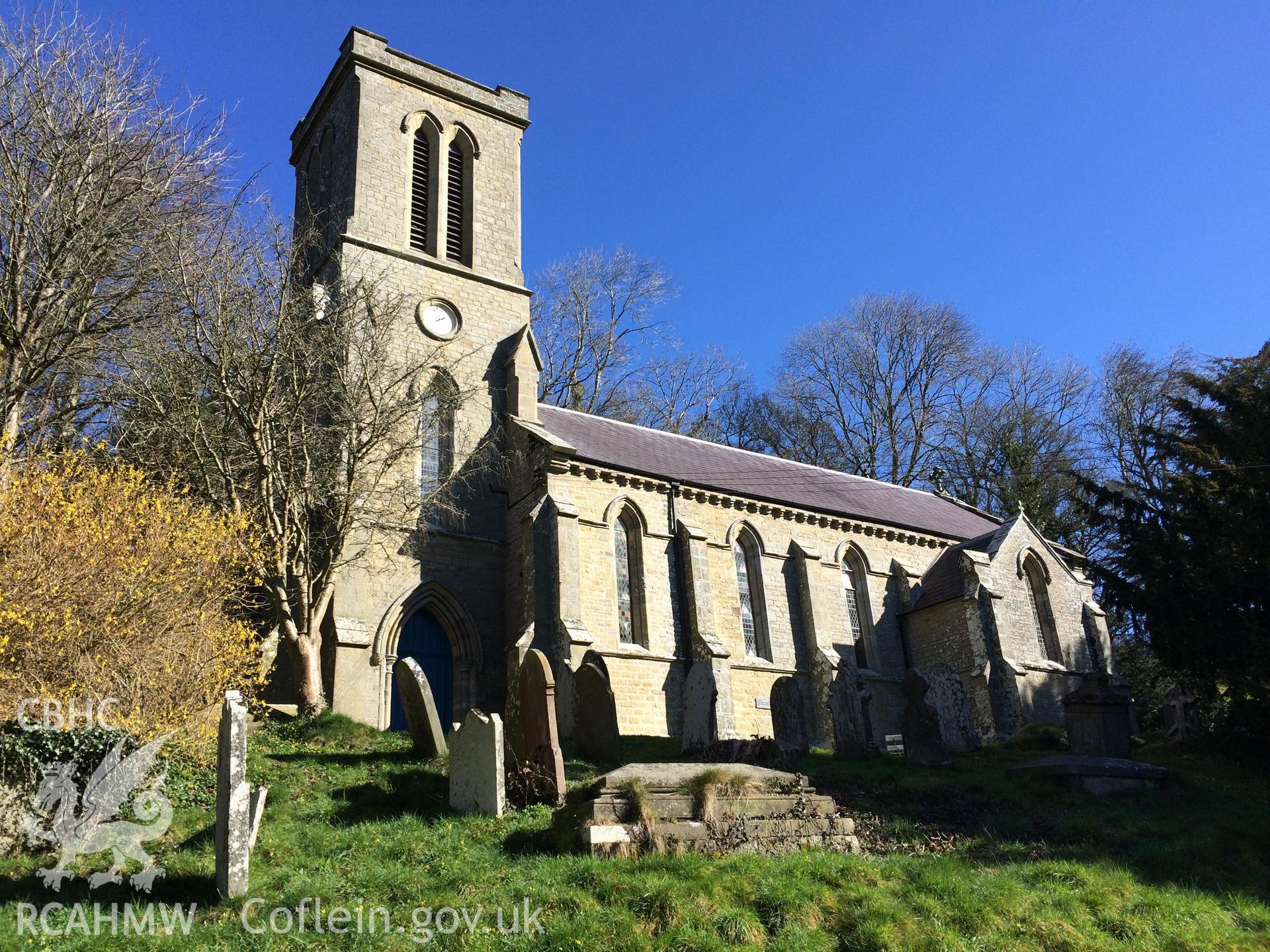 Colour photo showing view of St. Mary's Church, New Radnor, taken by Paul R. Davis, 2018.