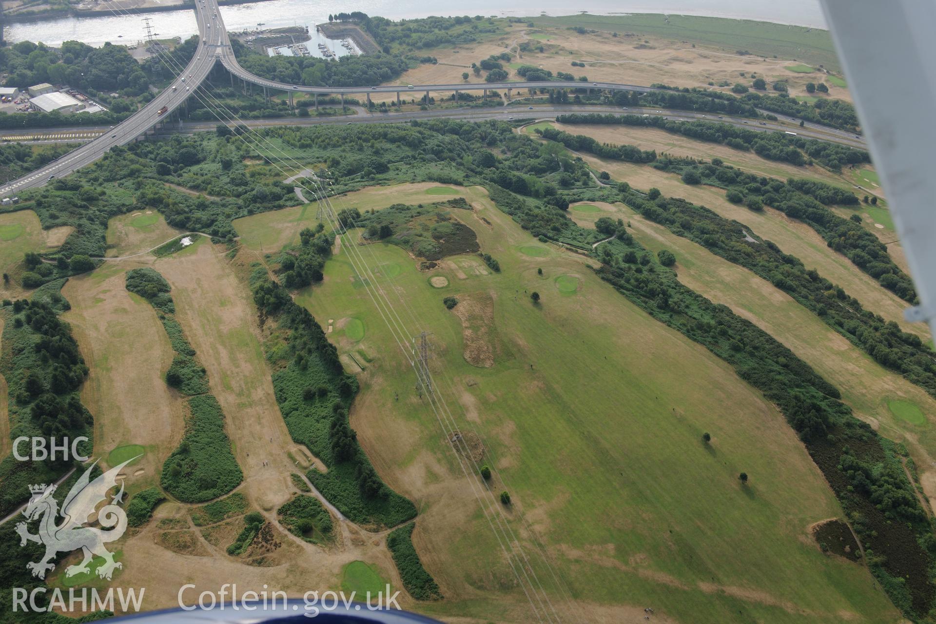 Royal Commission aerial photography of Hen Gastell recorded during drought conditions on 22nd July 2013.