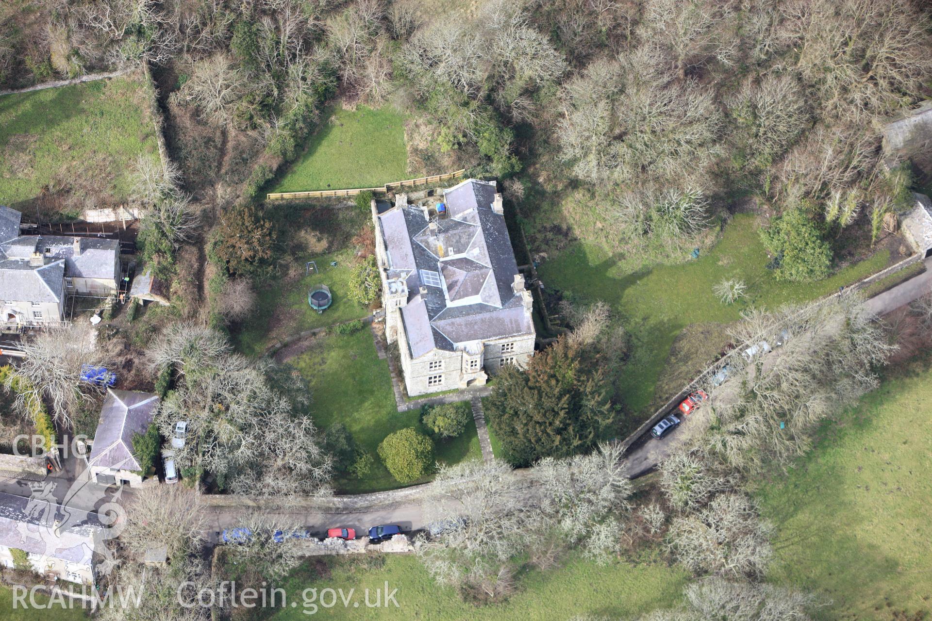 RCAHMW colour oblique aerial photograph of Canonry at St Davids. Taken on 02 March 2010 by Toby Driver