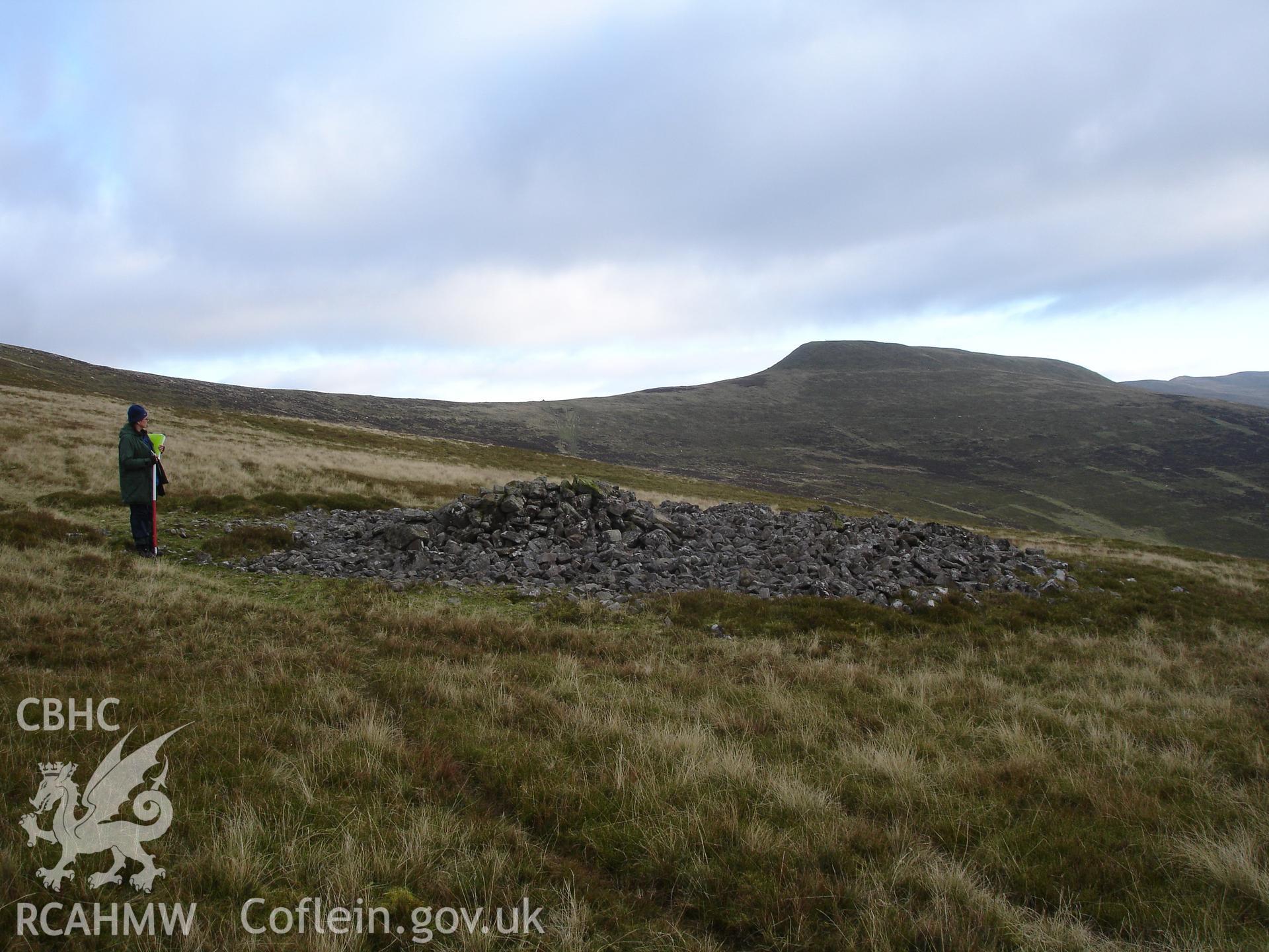 Digital colour photograph of Pen Trumau Cairn II taken on 02/11/2007 by R.P.Sambrook during the Black Mountains Central (North) Survey undertaken by Trysor.