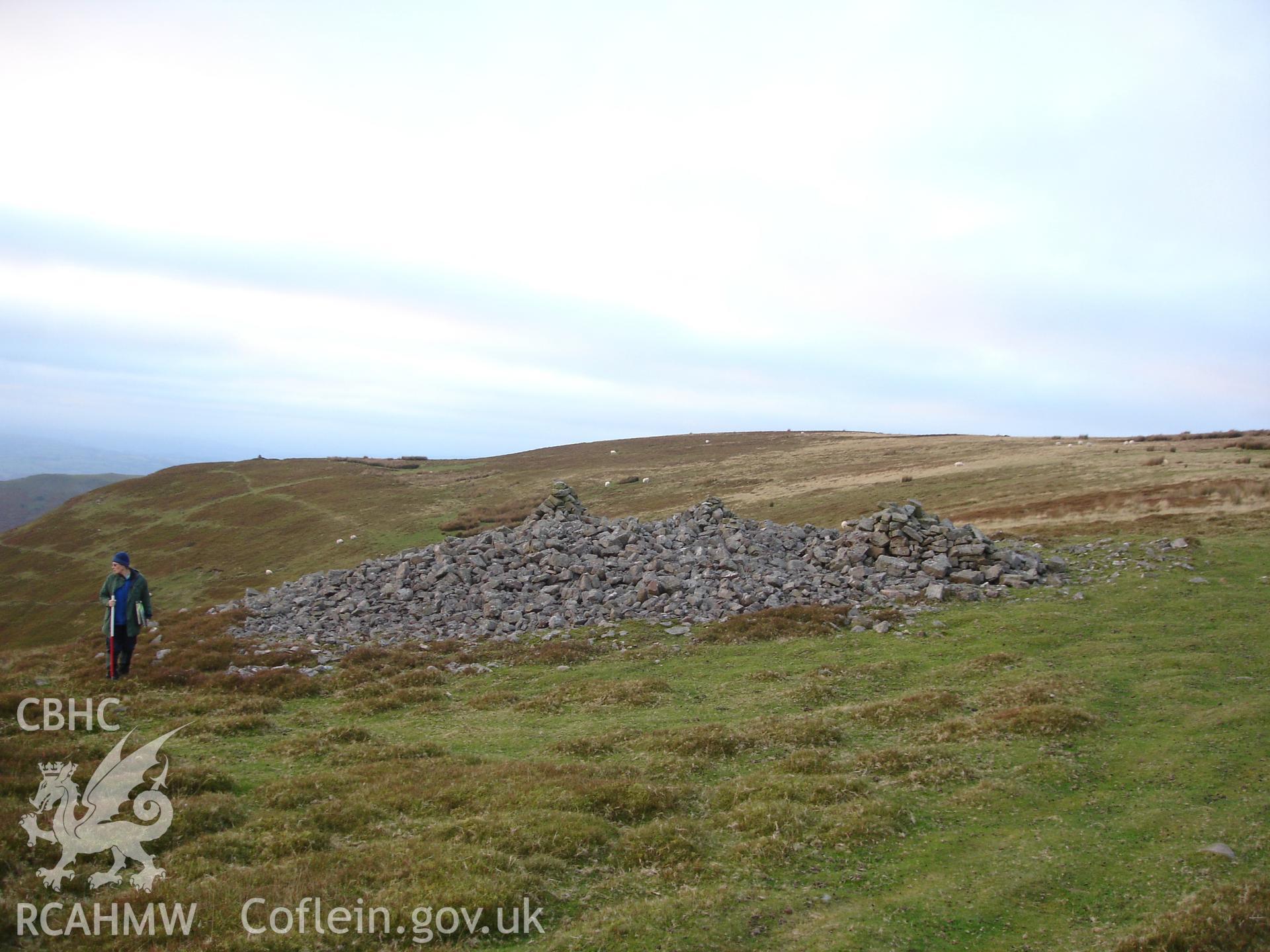 Digital colour photograph of Pen Trumau Cairn I taken on 02/11/2007 by R.P.Sambrook during the Black Mountains Central (North) Survey undertaken by Trysor.