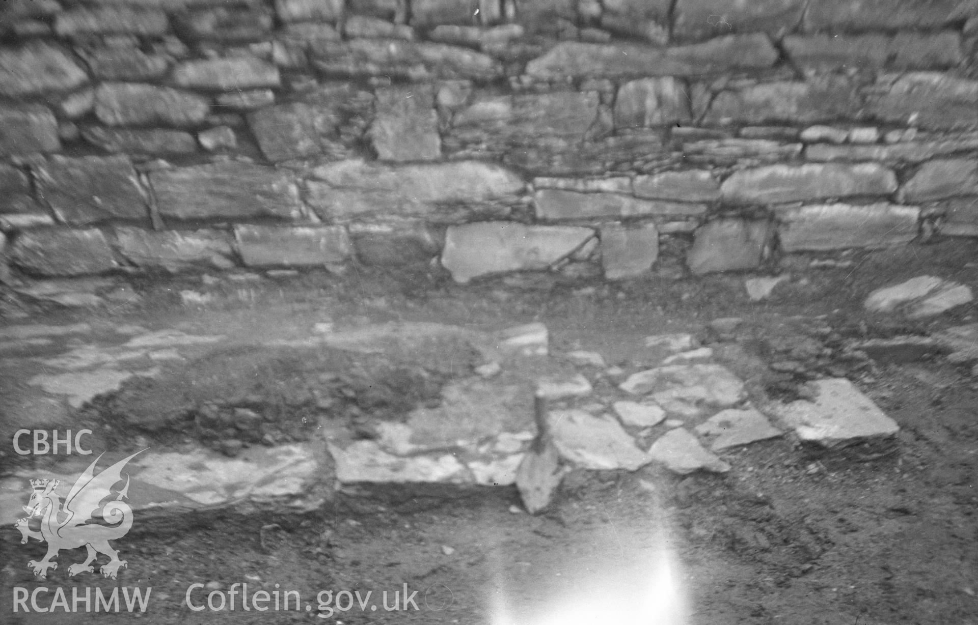 Digital copy of a nitrate negative showing view of Strata Florida taken by Leonard Monroe.