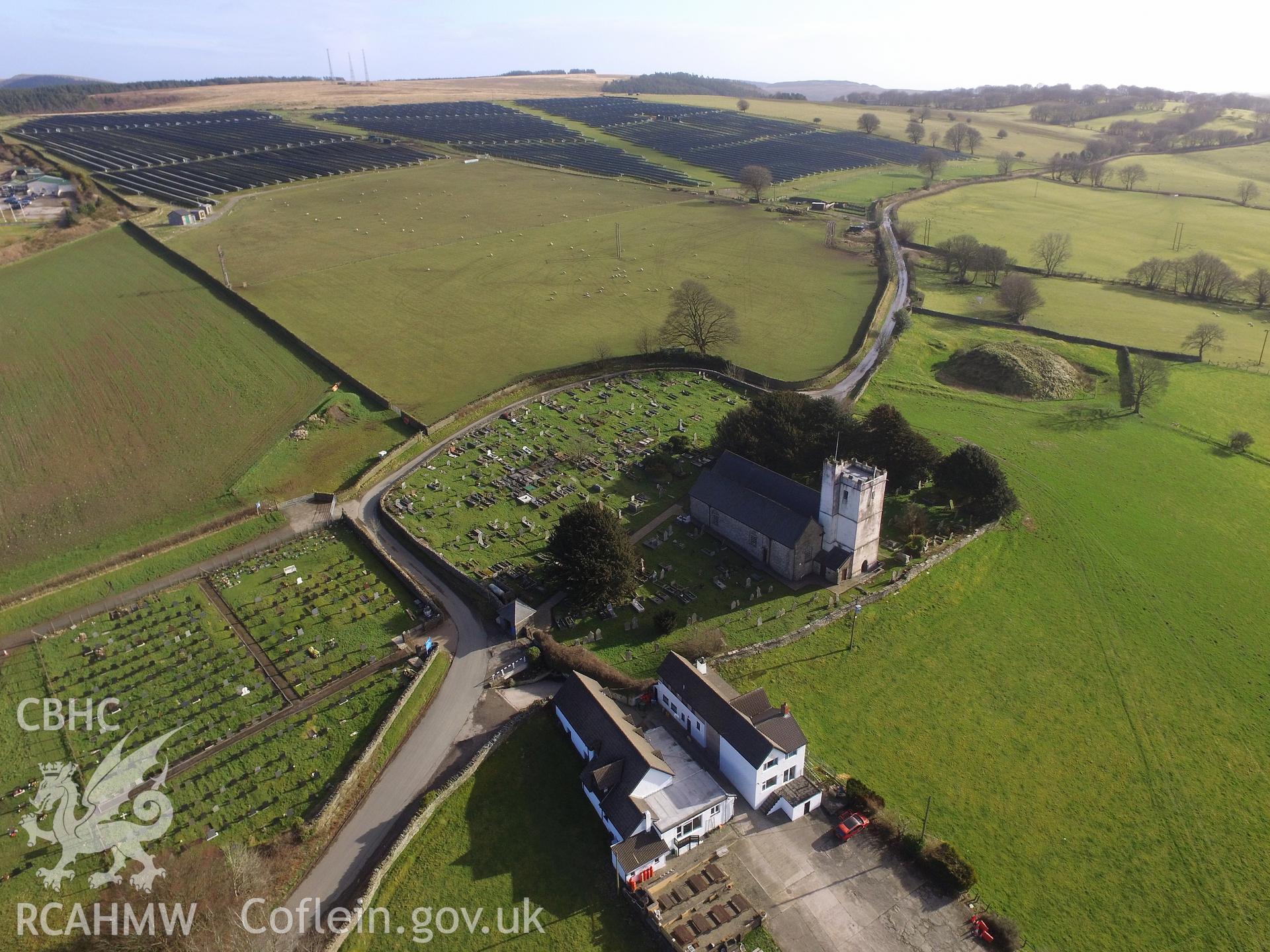 Colour photo showing view of Mynydd Islwyn taken by Paul R. Davis, 6th March 2018.