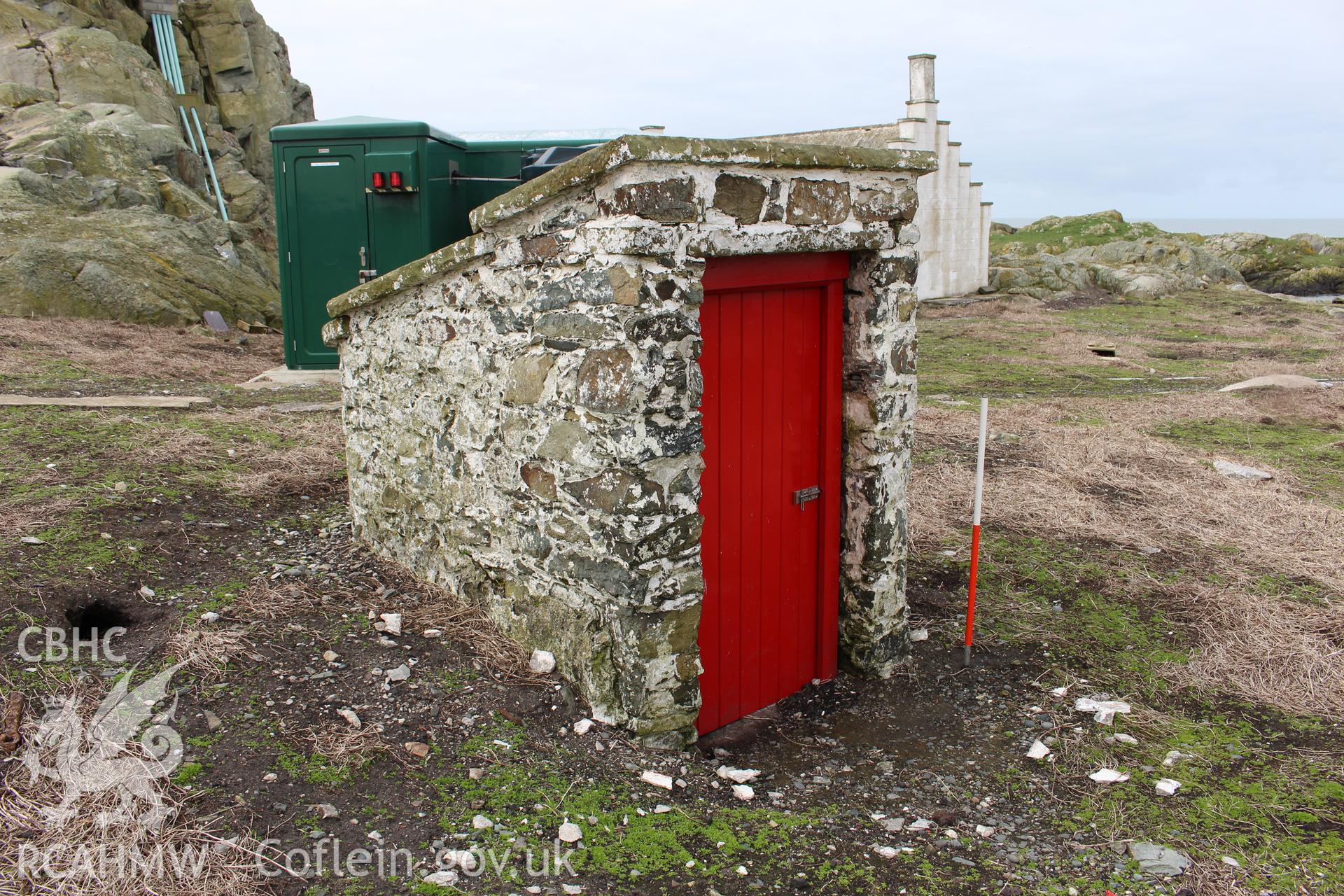 Skerries, stone well-head building or well house. Investigator's photographic survey for the CHERISH Project. ? Crown: CHERISH PROJECT 2018. Produced with EU funds through the Ireland Wales Co-operation Programme 2014-2020. All material made freely available through the Open Government Licence.