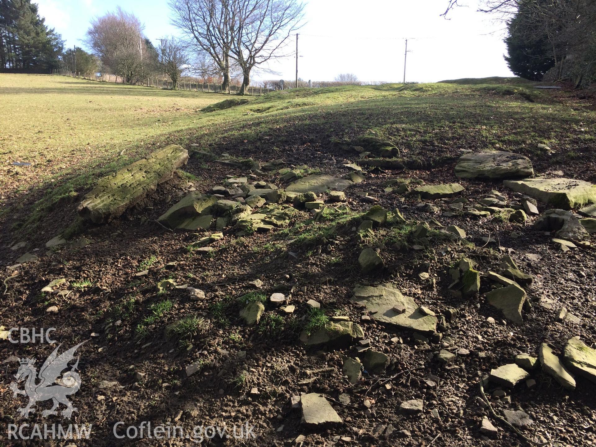 Colour photo showing view of Castell Taliorum, taken by Paul R. Davis, 2018.