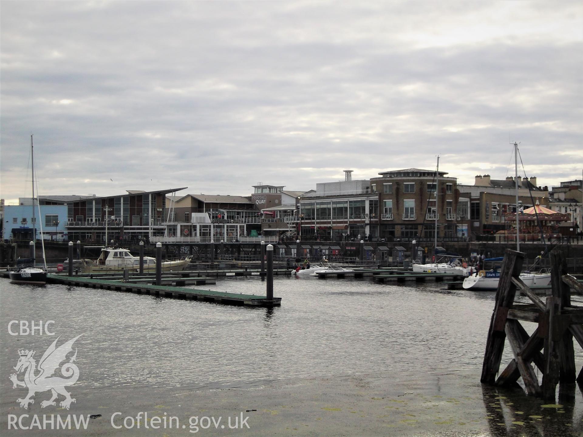 Colour photograph showing exterior of the Mermaid Quay shopping centre, Cardiff Bay. Photographed during survey conducted by Adam N. Coward on 17th July 2018.