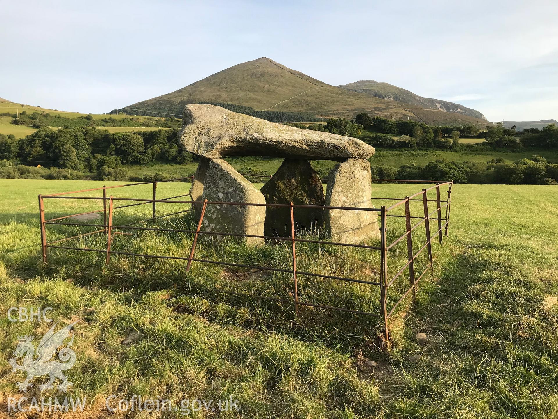 Colour photo showing Bachwen burial chamber taken by Paul R. Davis, 23rd June 2018.