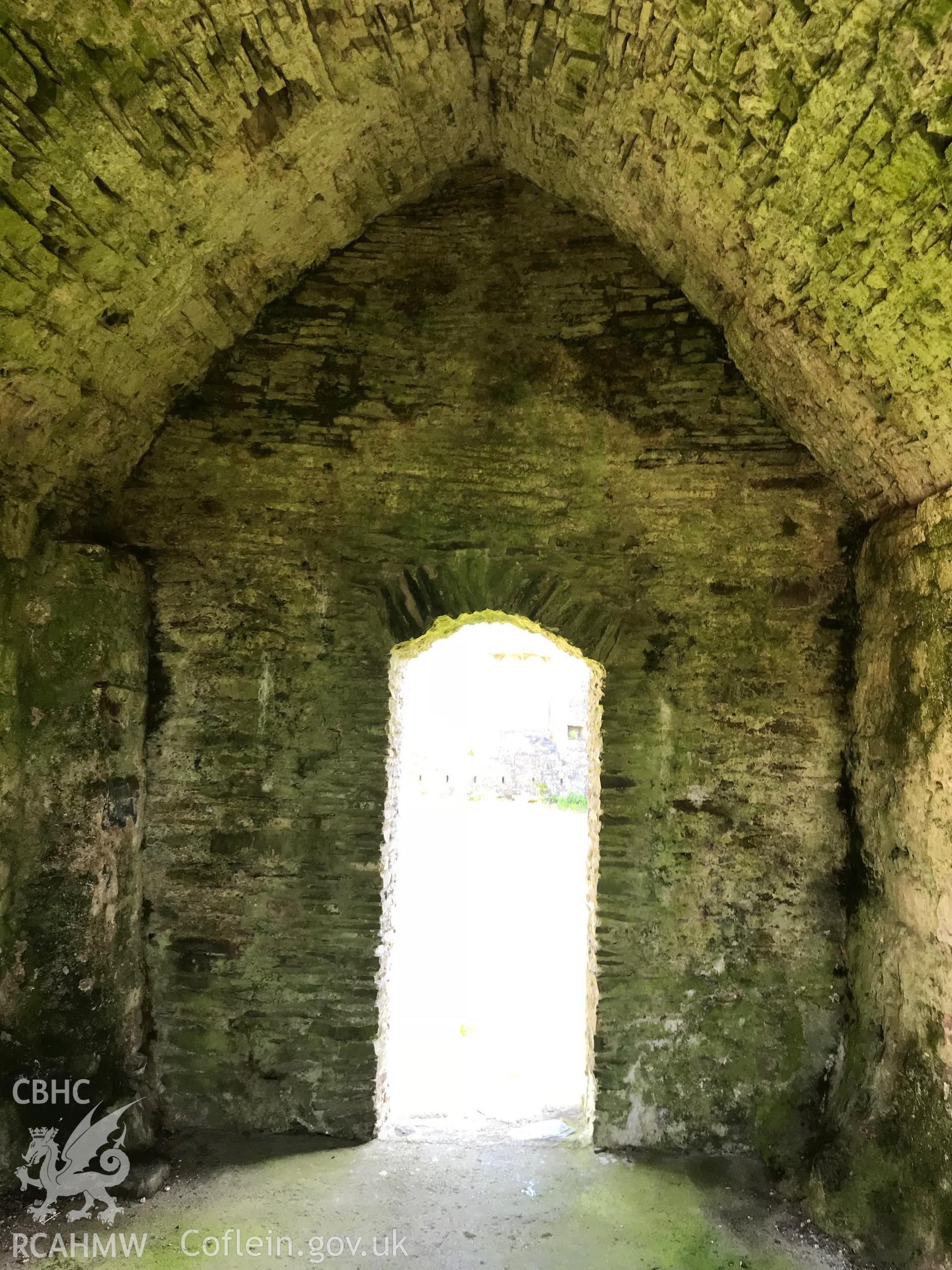 Colour photo showing interior of the old chapel at St. Mary's church, Llanybri, taken by Paul R. Davis, 6th May 2018.