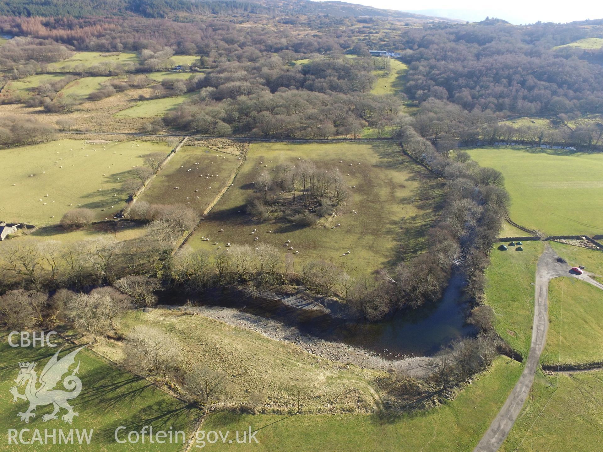 Photo showing view of Caer Llugwy, taken by Paul R. Davis, February 2018.