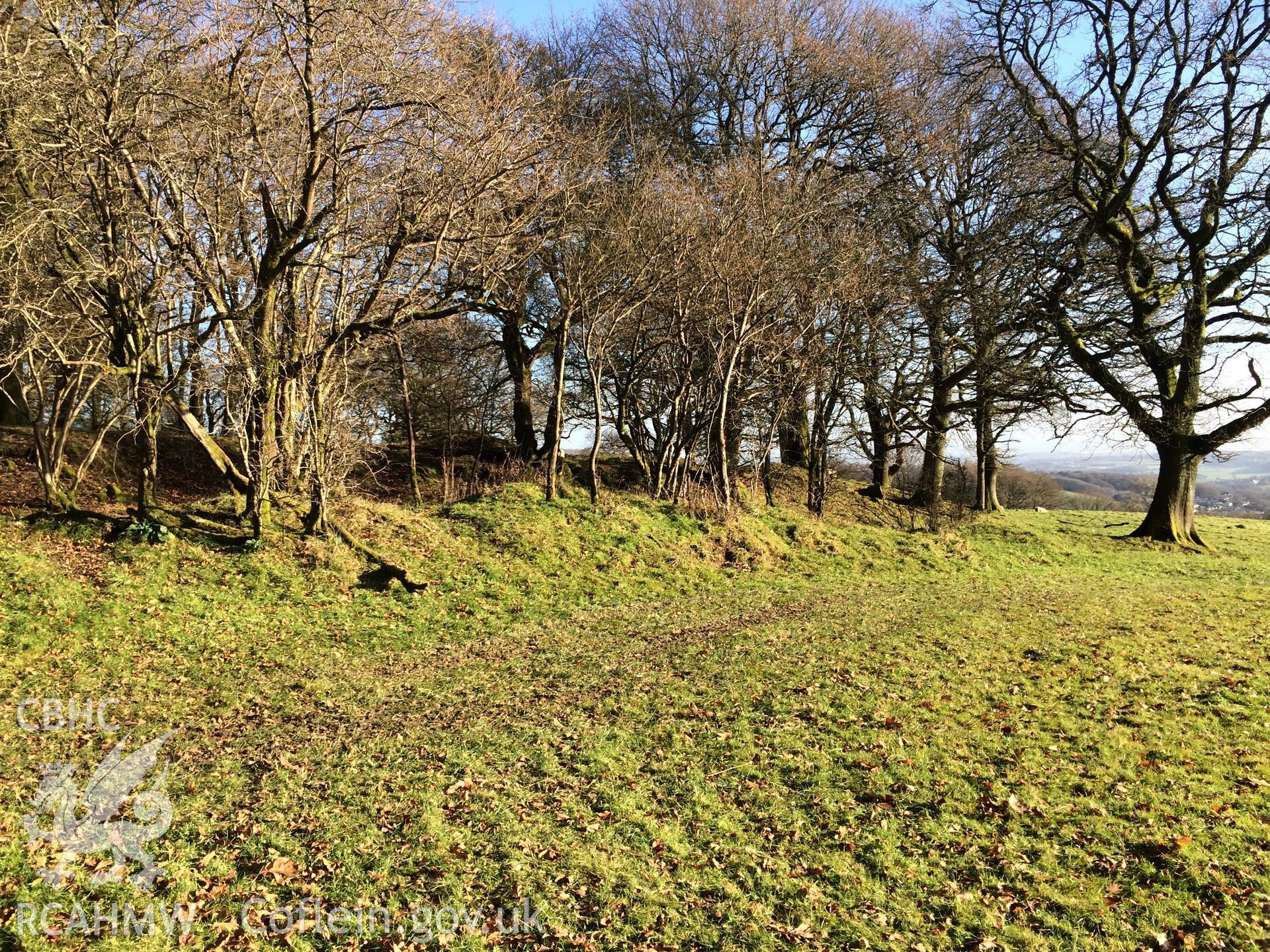 Photo showing Caer Licyn, taken by Paul R. Davis, December 2017.